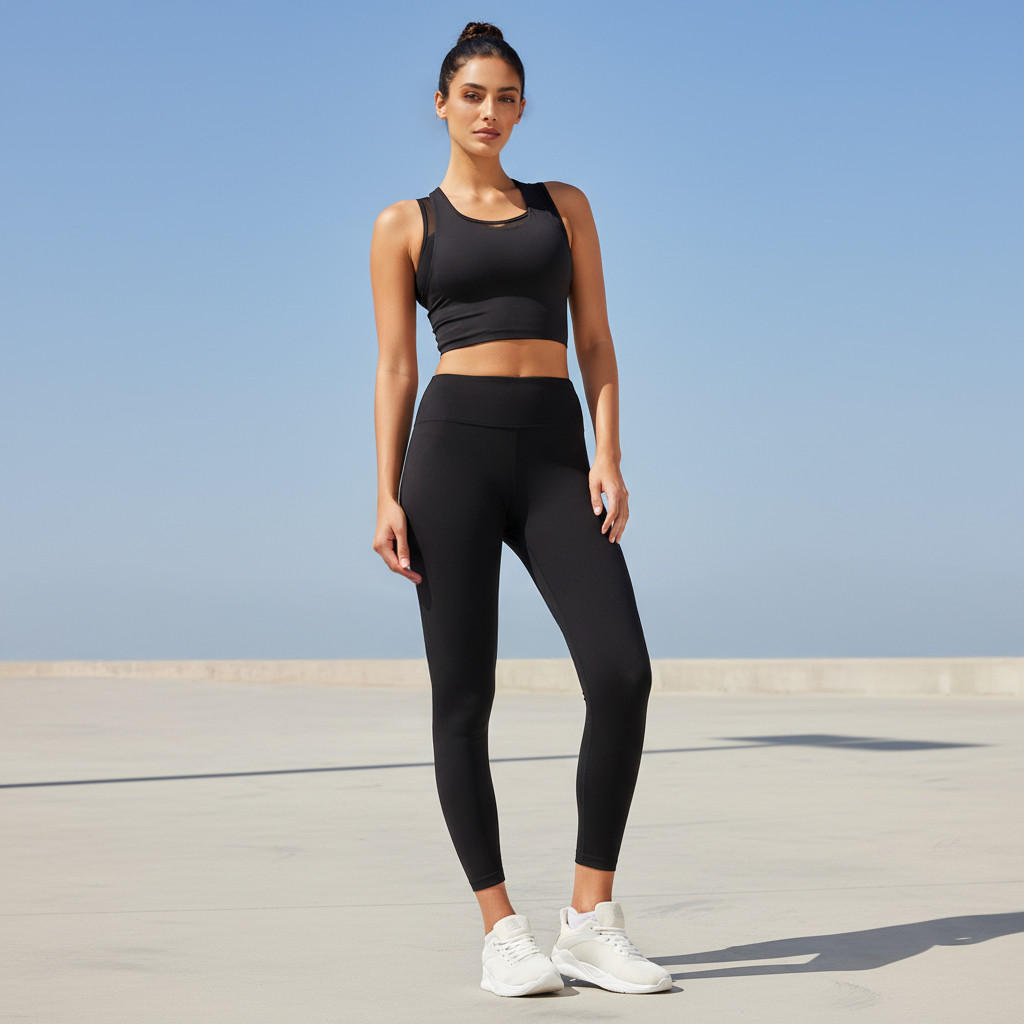 Women Performance Elastic Waist Leggings-women-clothing-bottoms-leggings-image-2