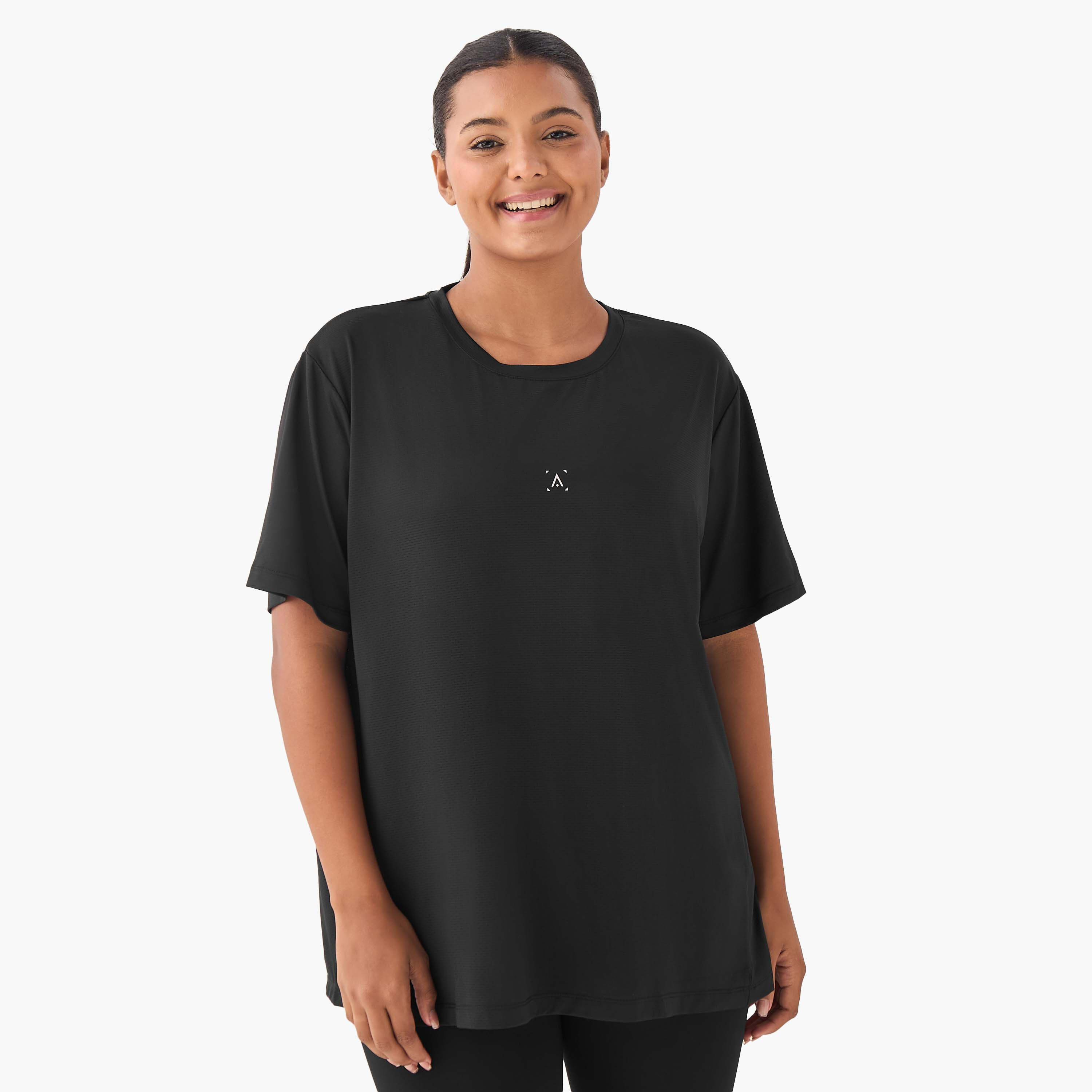 Crew Neck Short Sleeves T-shirt with Print-women-clothing-tshirts-image-2