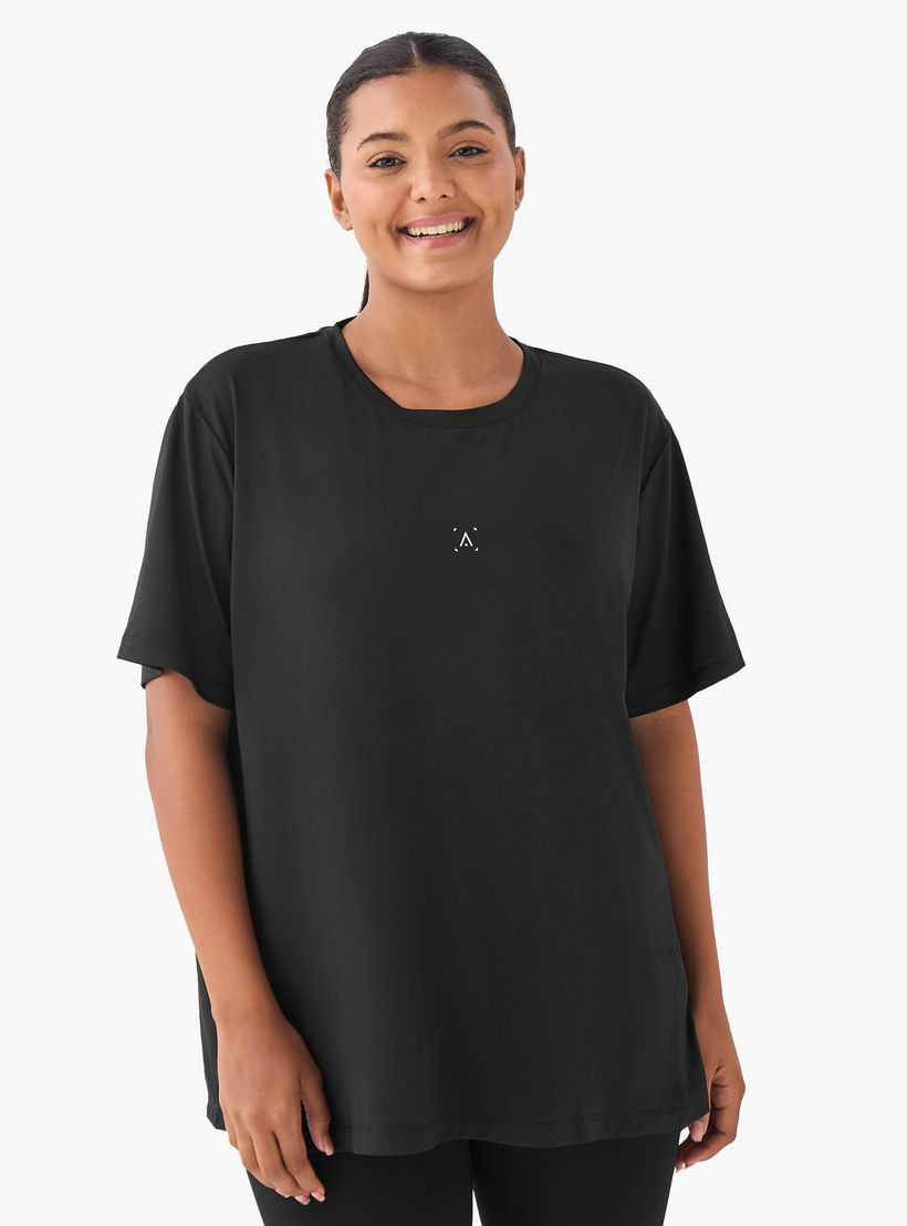 Crew Neck Short Sleeves T-shirt with Print-women-clothing-tshirts-image-2