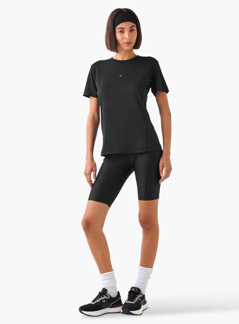 Crew Neck Short Sleeves T-shirt with Print-women-clothing-tshirts-image-3