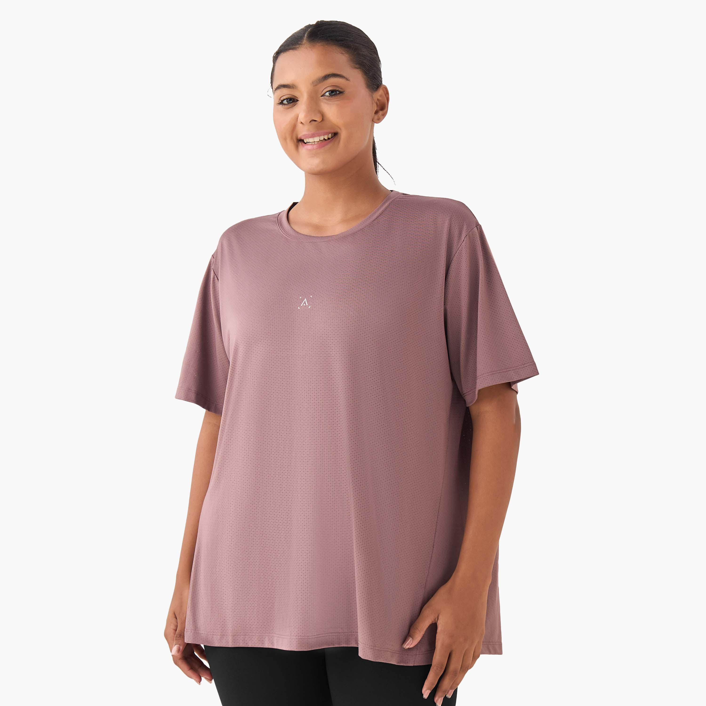Crew Neck Short Sleeves T-shirt with Print-women-clothing-tshirts-image-2