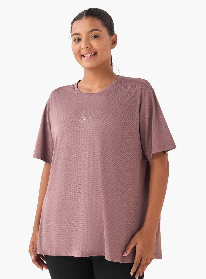 Crew Neck Short Sleeves T-shirt with Print-women-clothing-tshirts-image-2