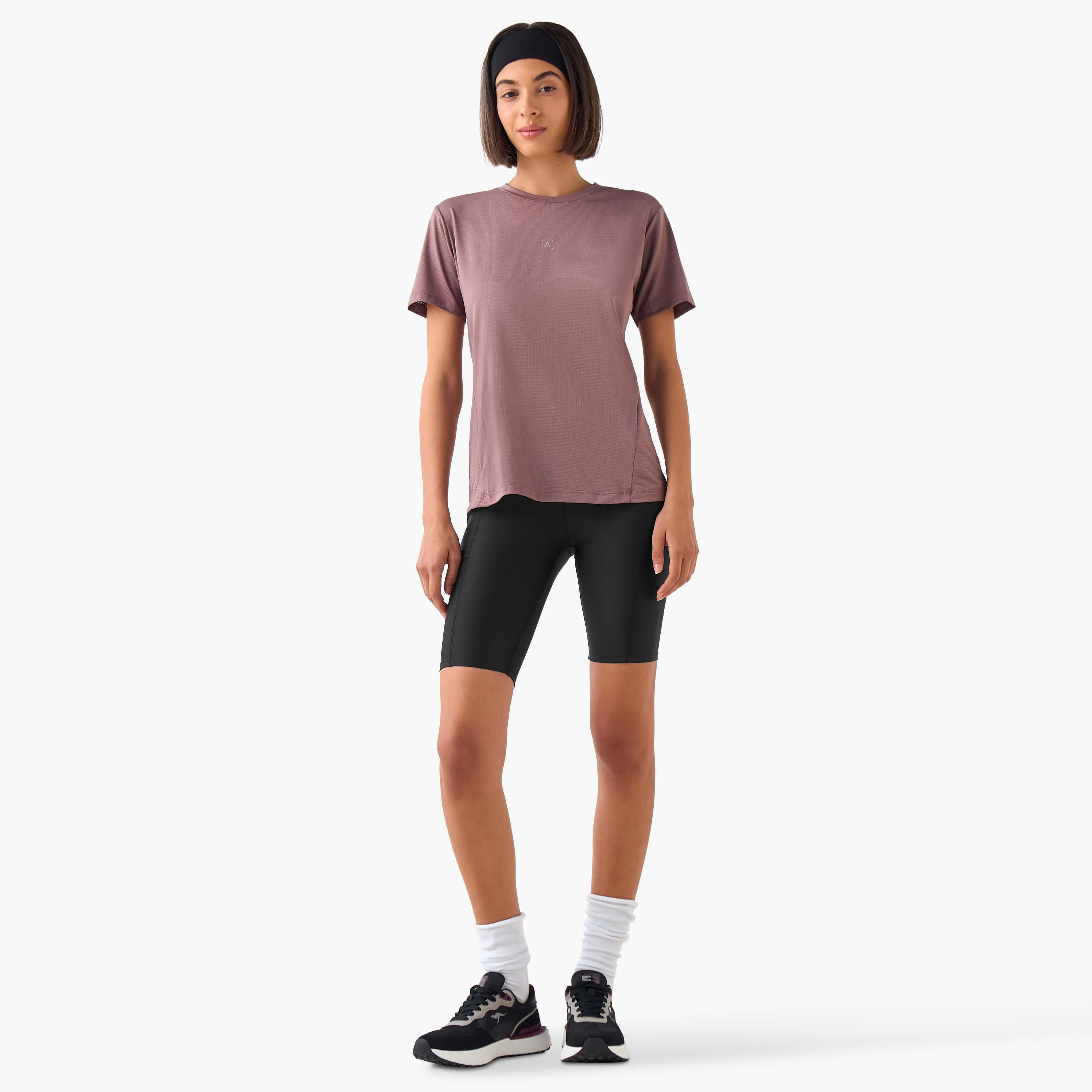 Crew Neck Short Sleeves T-shirt with Print-women-clothing-tshirts-image-3