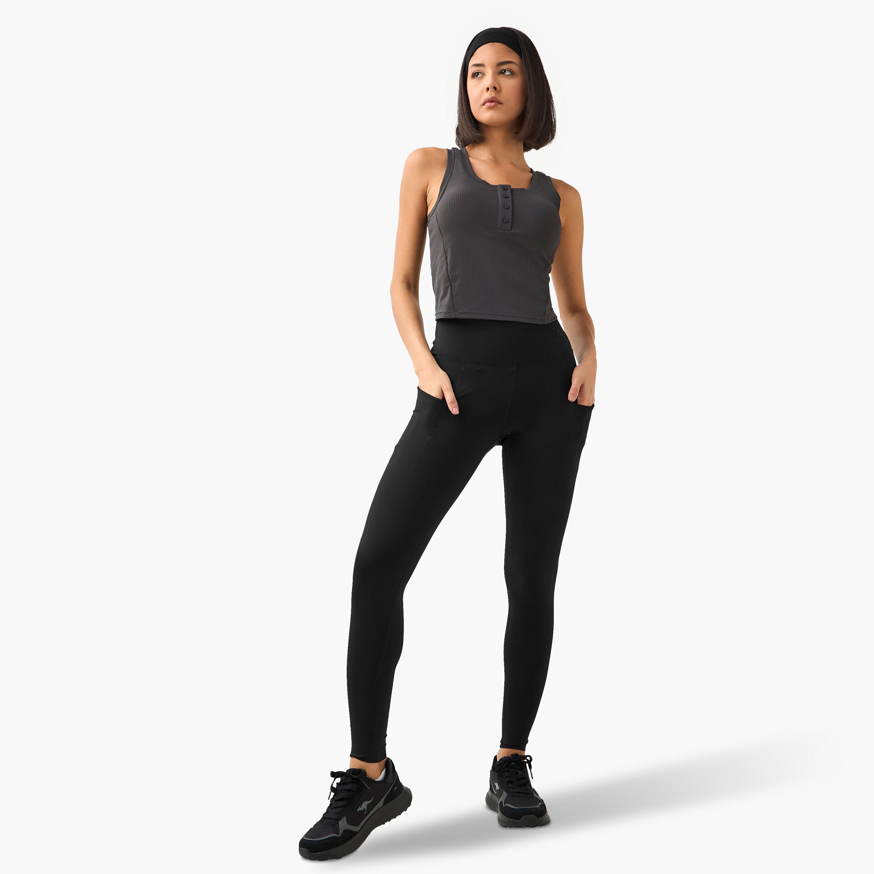 Yoga Slim Fit Leggings with Cell Phone Pocket-women-clothing-bottoms-leggings-image-2