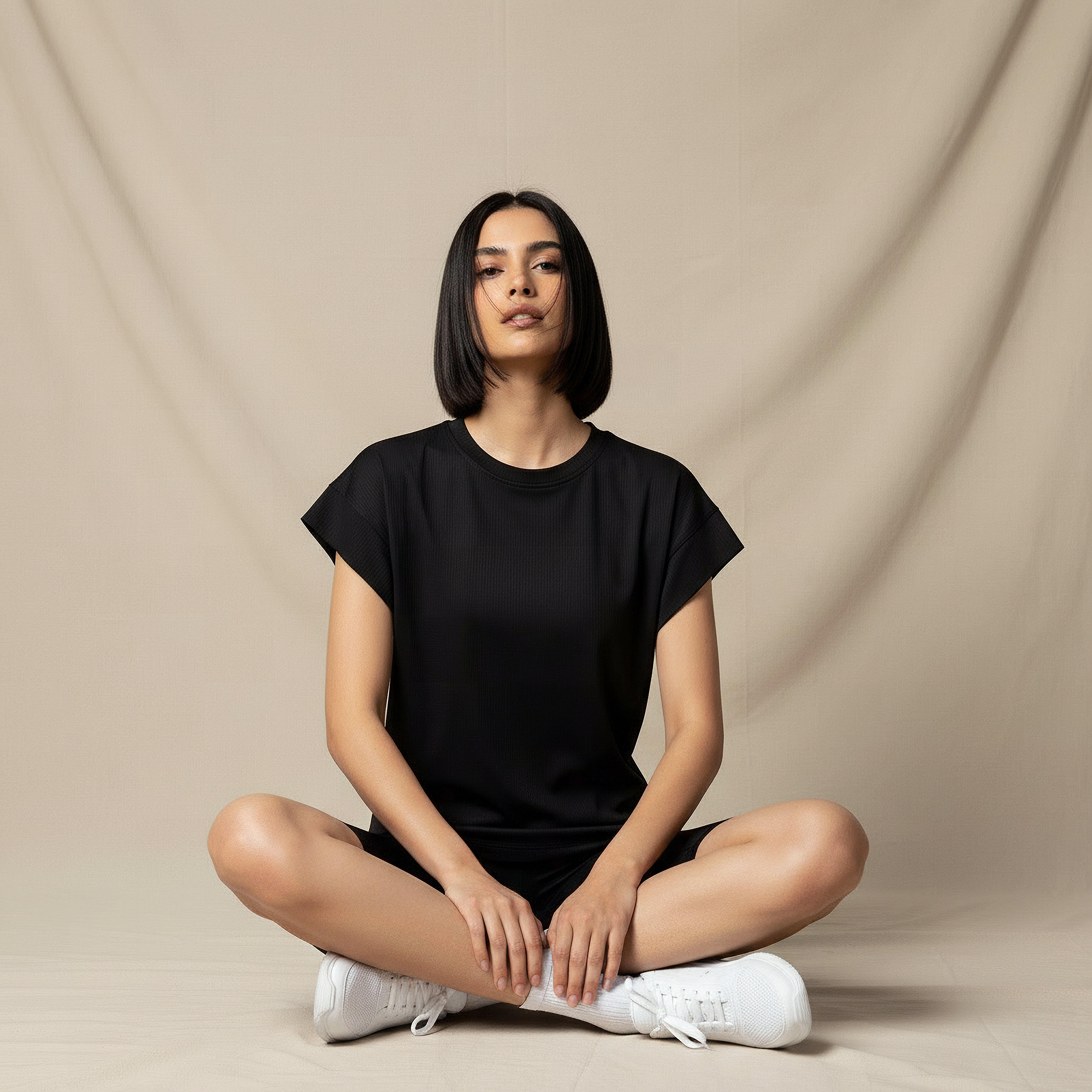Women Ribbed 2 Way Stretch Boxy T-shirt-women-clothing-tshirts-image-7