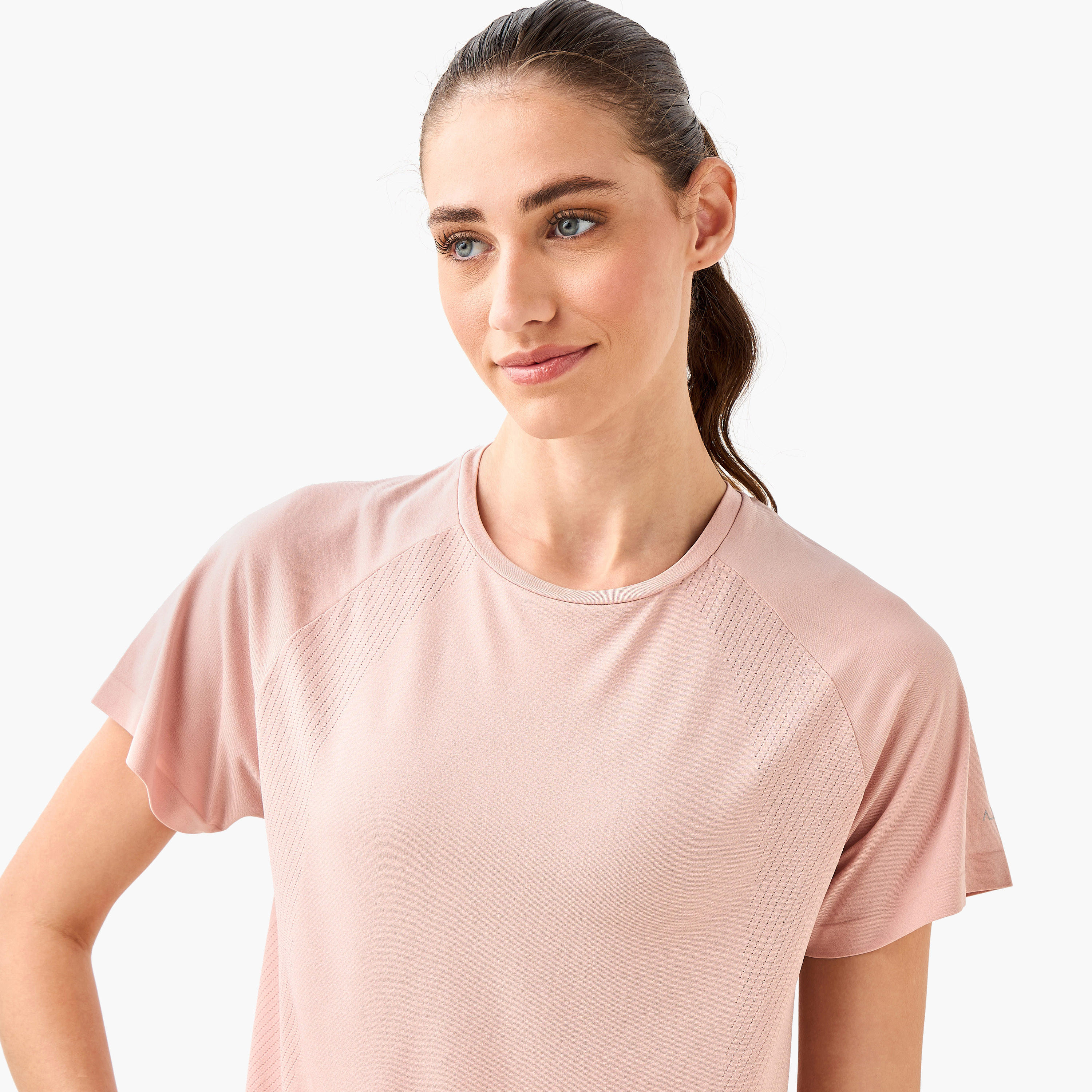 تيشيرت جاكار مطاطي بـ4 اتجاهات للنساء-women-clothing-coordsets-image-1
