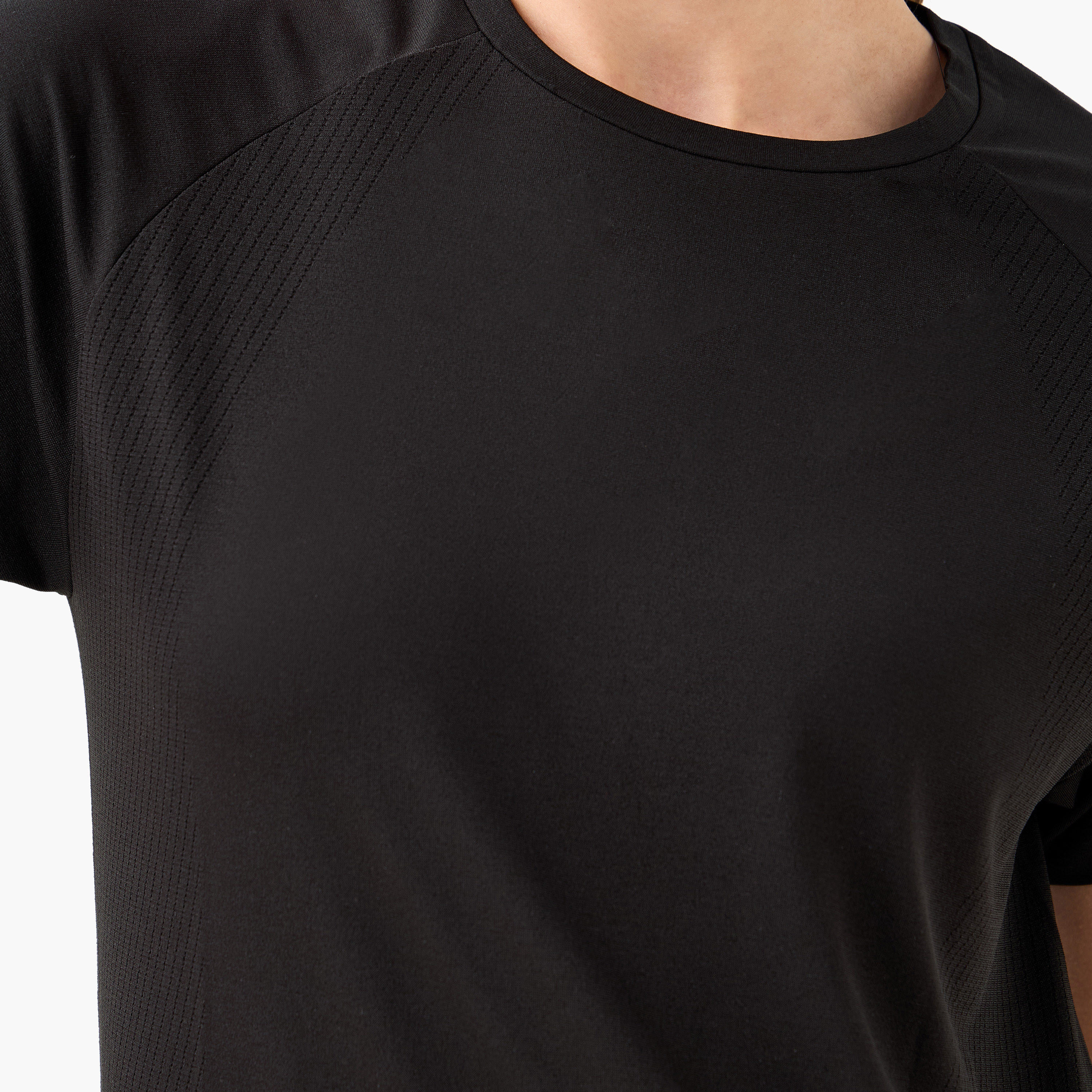 Women 4-Way Stretch Jacquard T-shirt-women-clothing-coordsets-image-7
