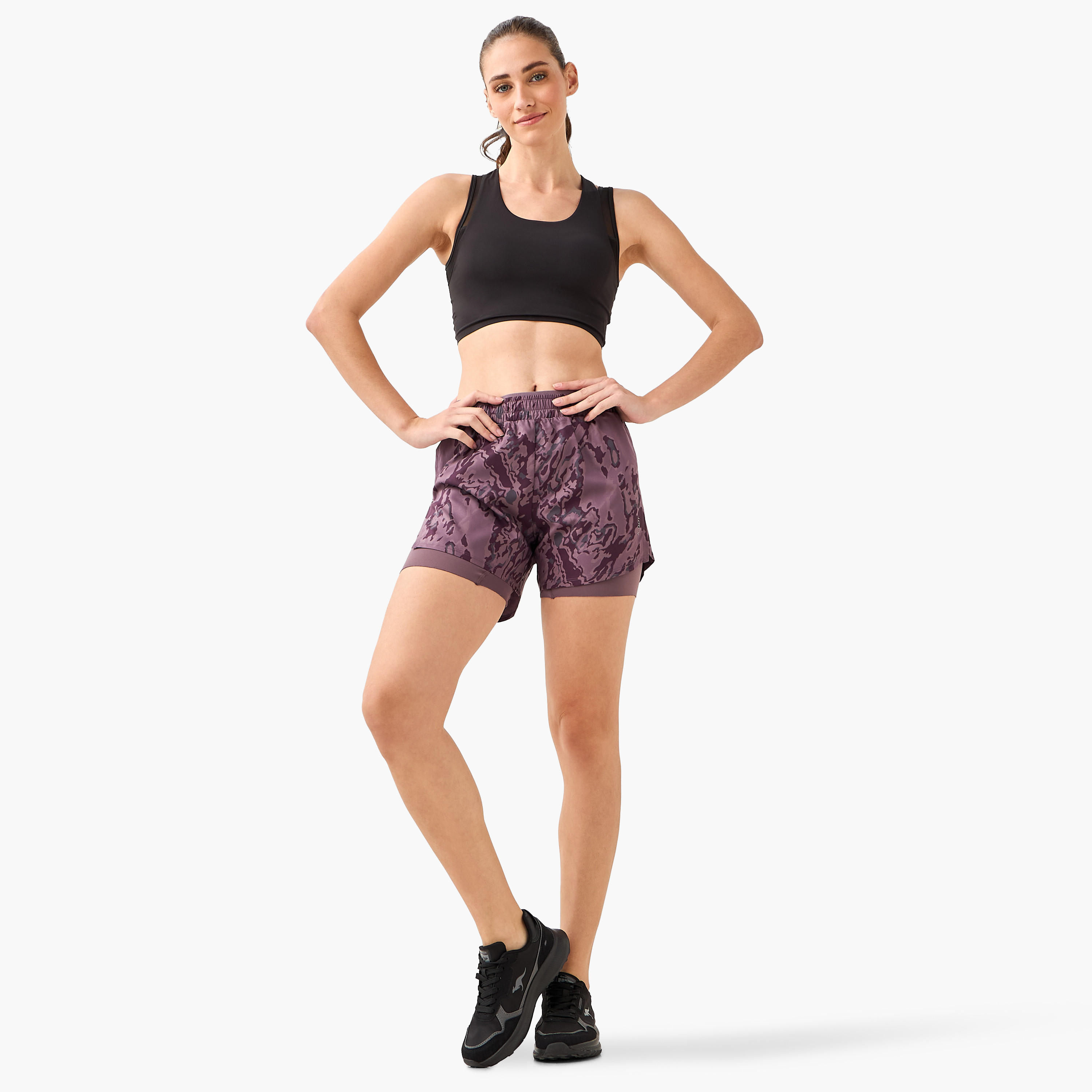 Women Soft Touch Running Shorts with Liner-women-clothing-sportswearandactivewear-bottoms-athleticskirtsandshorts-image-3