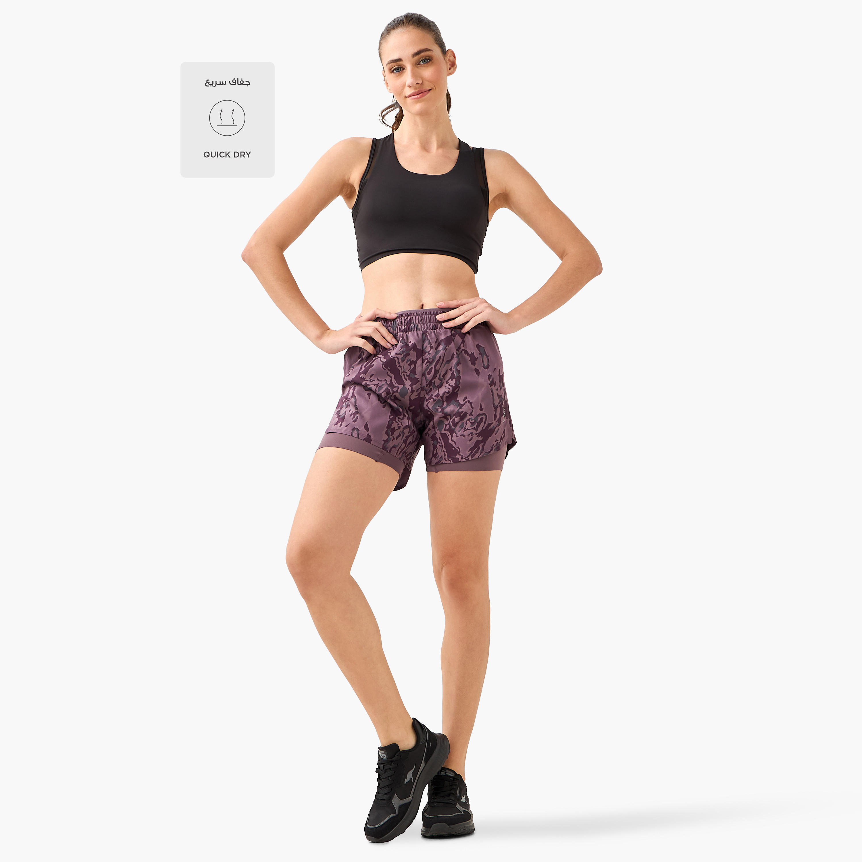 Women Soft Touch Running Shorts with Liner-women-clothing-sportswearandactivewear-bottoms-athleticskirtsandshorts-image-4