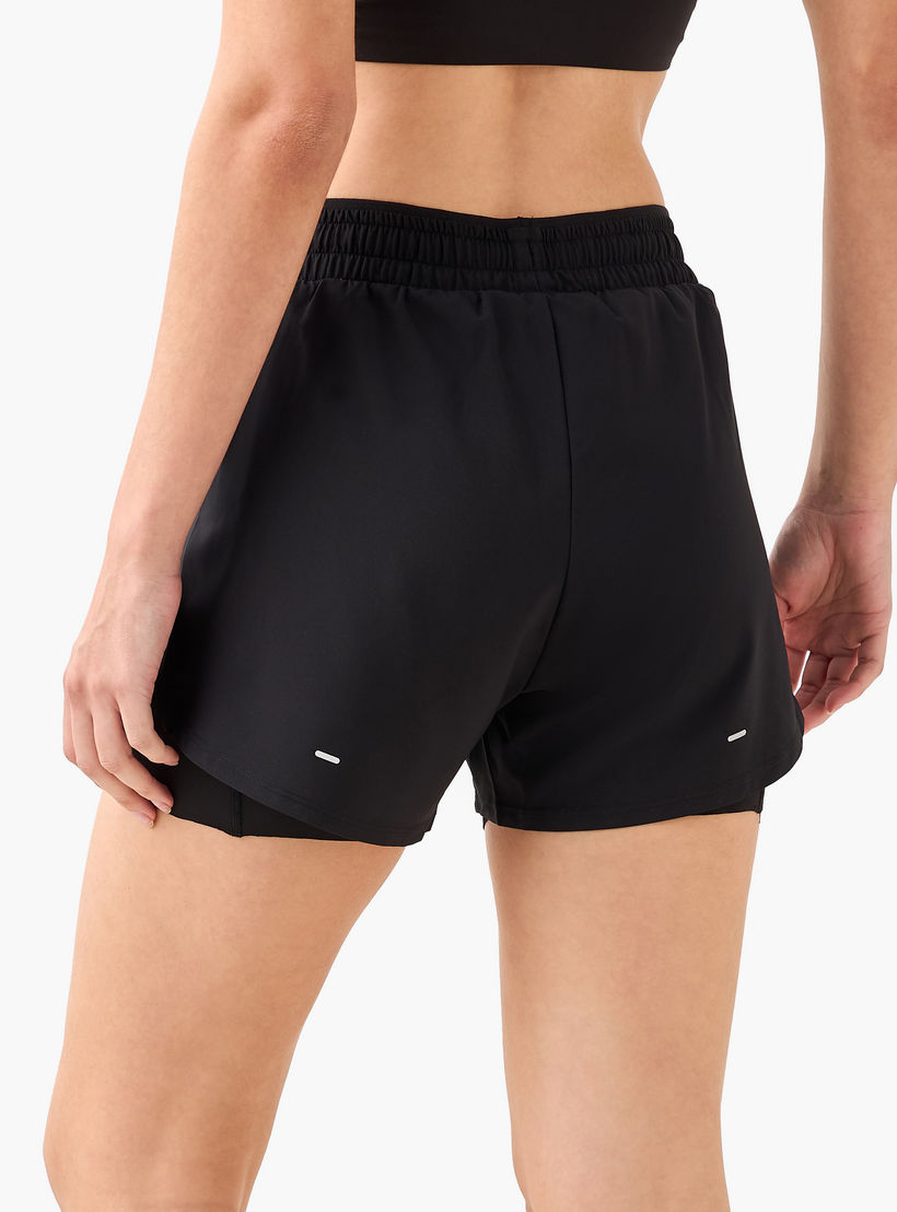 شورت جري بملمس ناعم مع بطانة داخلية للنساء-women-clothing-coordsets-image-5