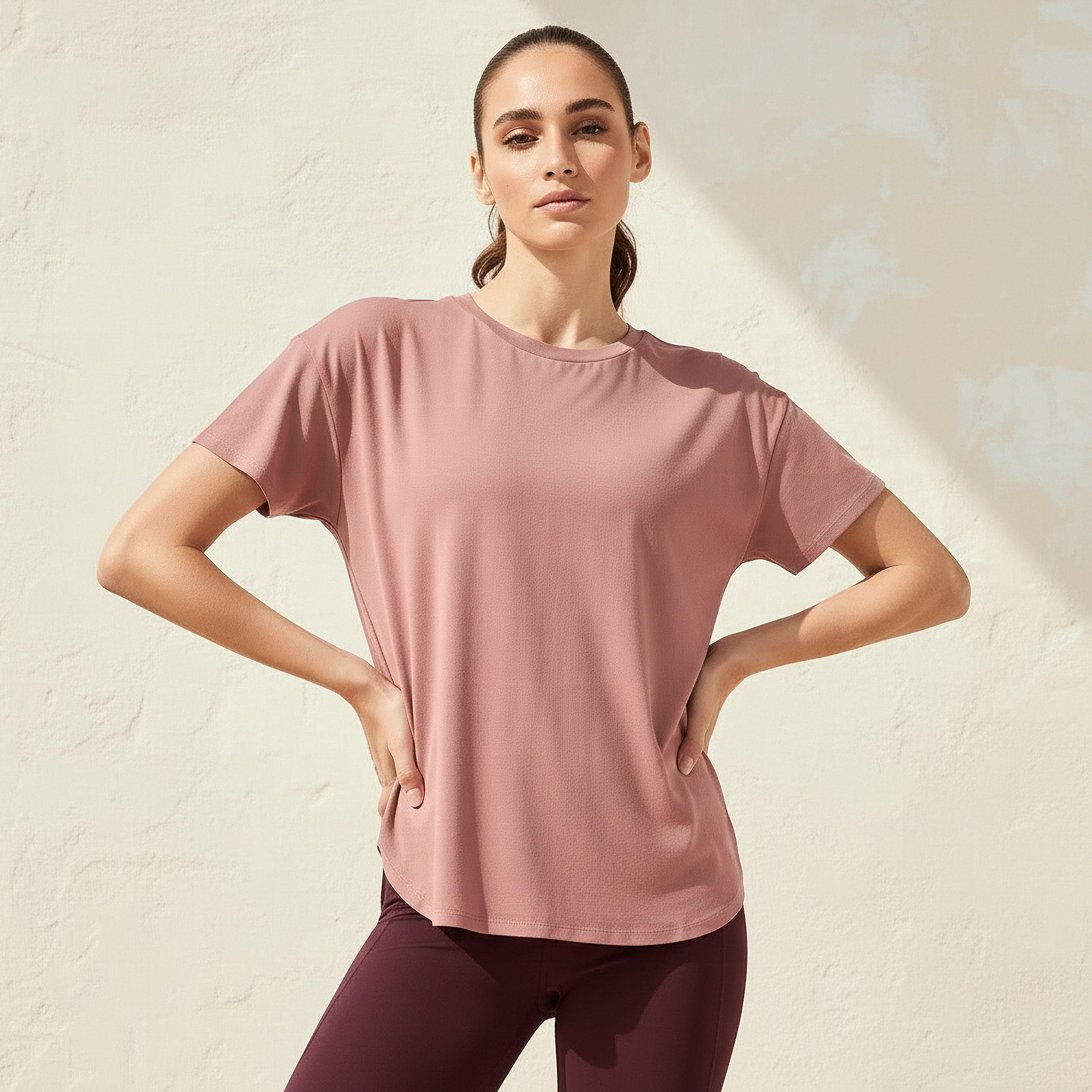 Women 2-Way Stretch T-shirt-women-clothing-coordsets-image-1