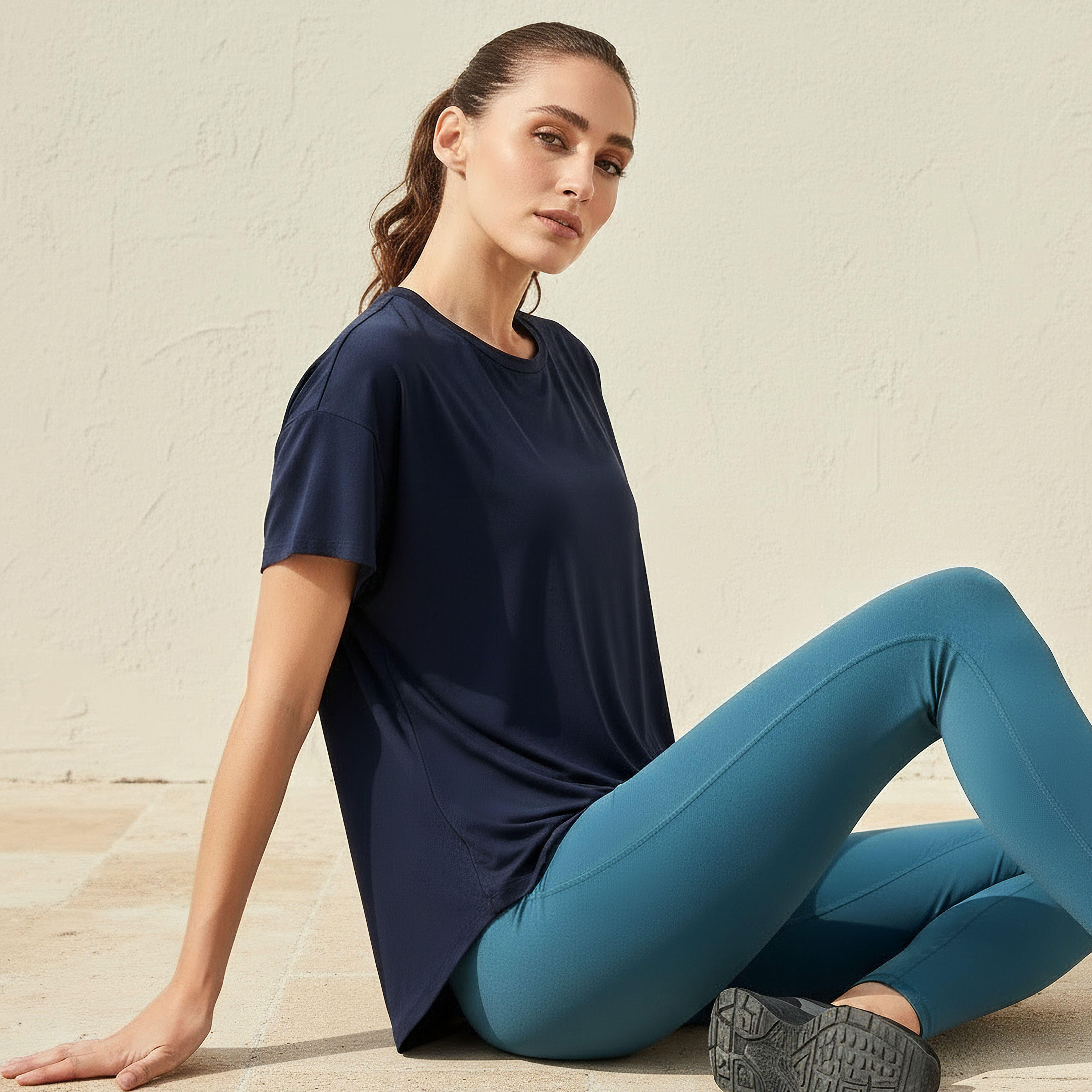 Women 2-Way Stretch T-shirt-women-clothing-coordsets-image-1