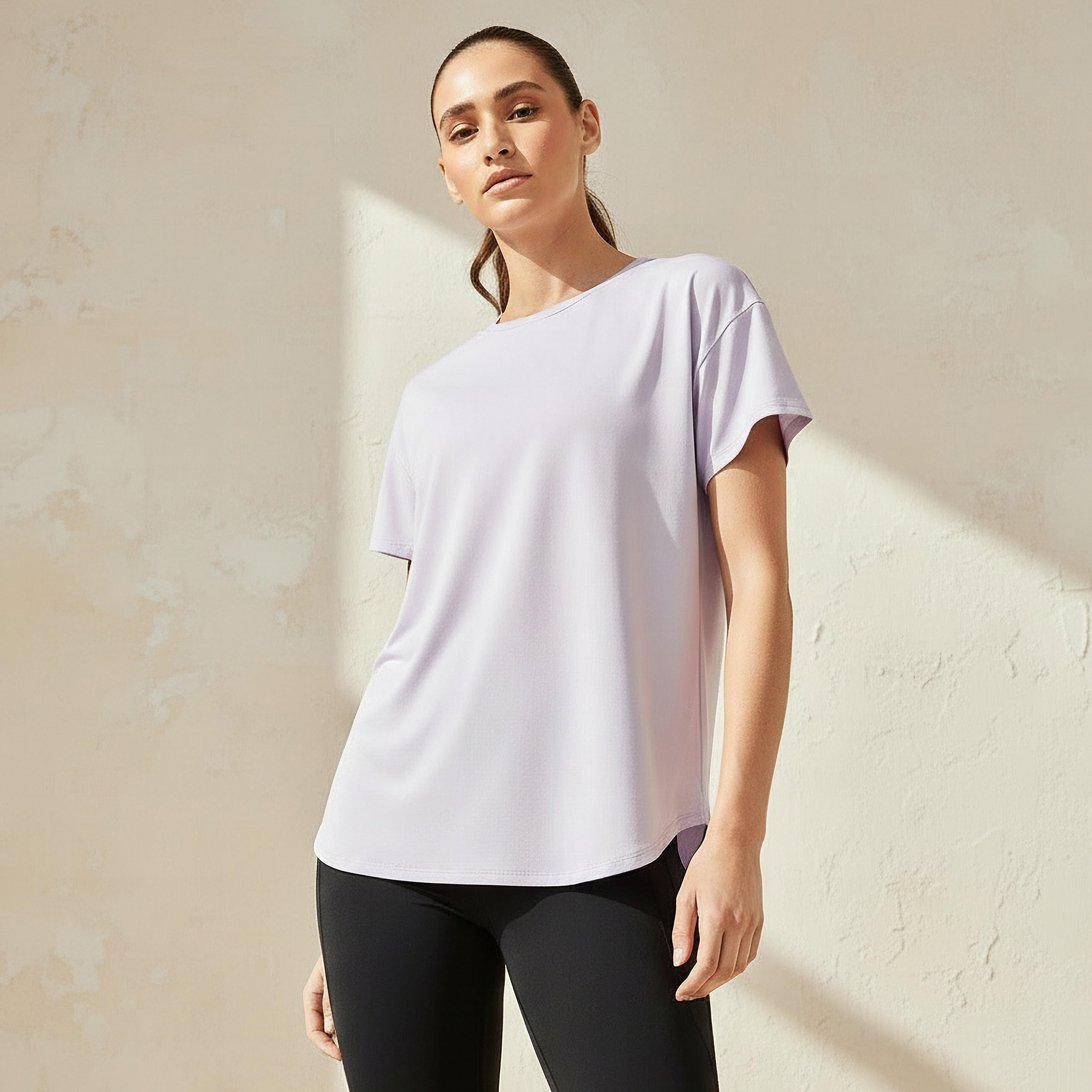 Women 2-Way Stretch T-shirt-women-clothing-coordsets-image-1