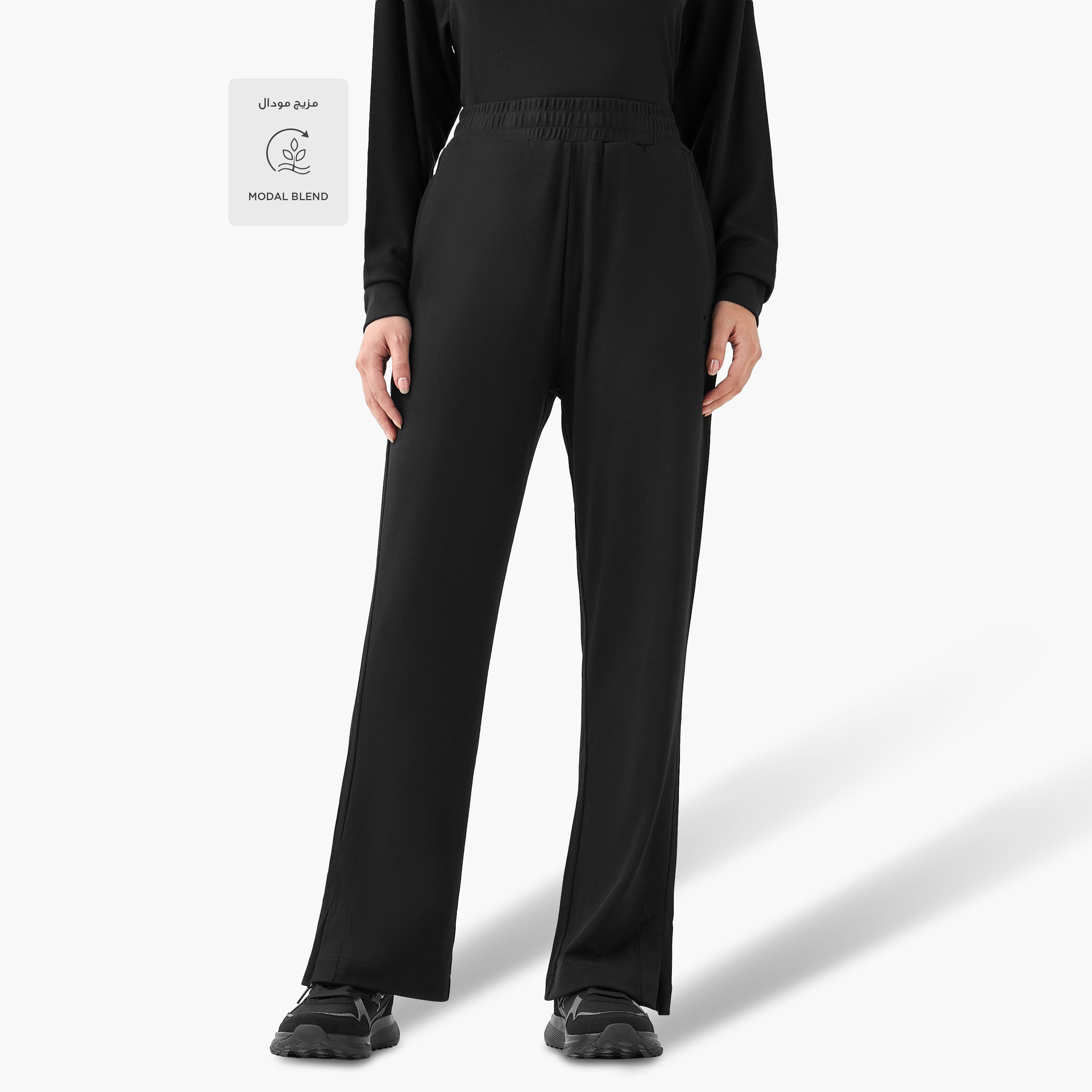 بنطلون رياضي بخصر مطاطي للنساء-women-clothing-bottoms-joggers-image-3