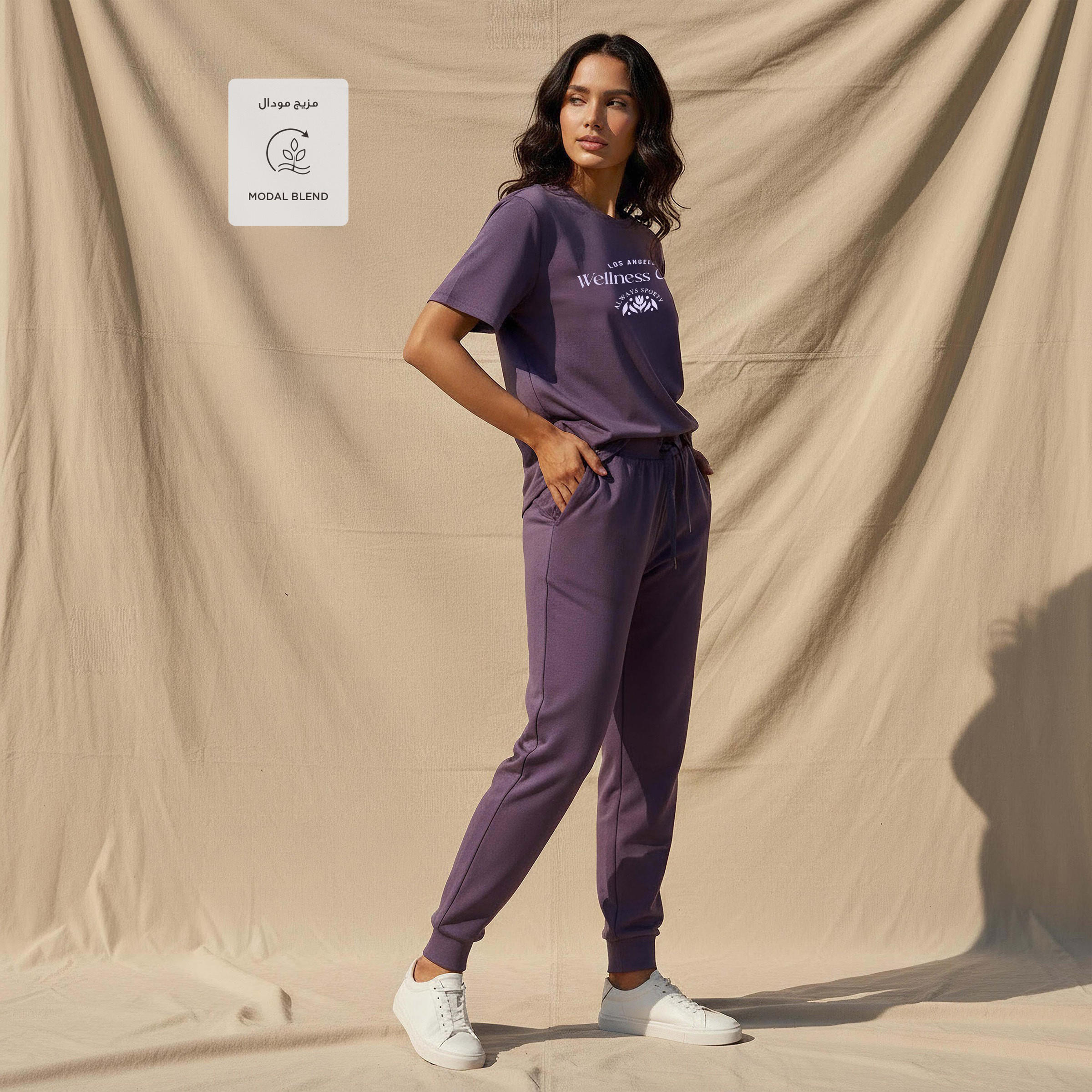 بنطلون رياضي ناعم بخصر رباط للنساء-women-clothing-bottoms-joggers-image-3