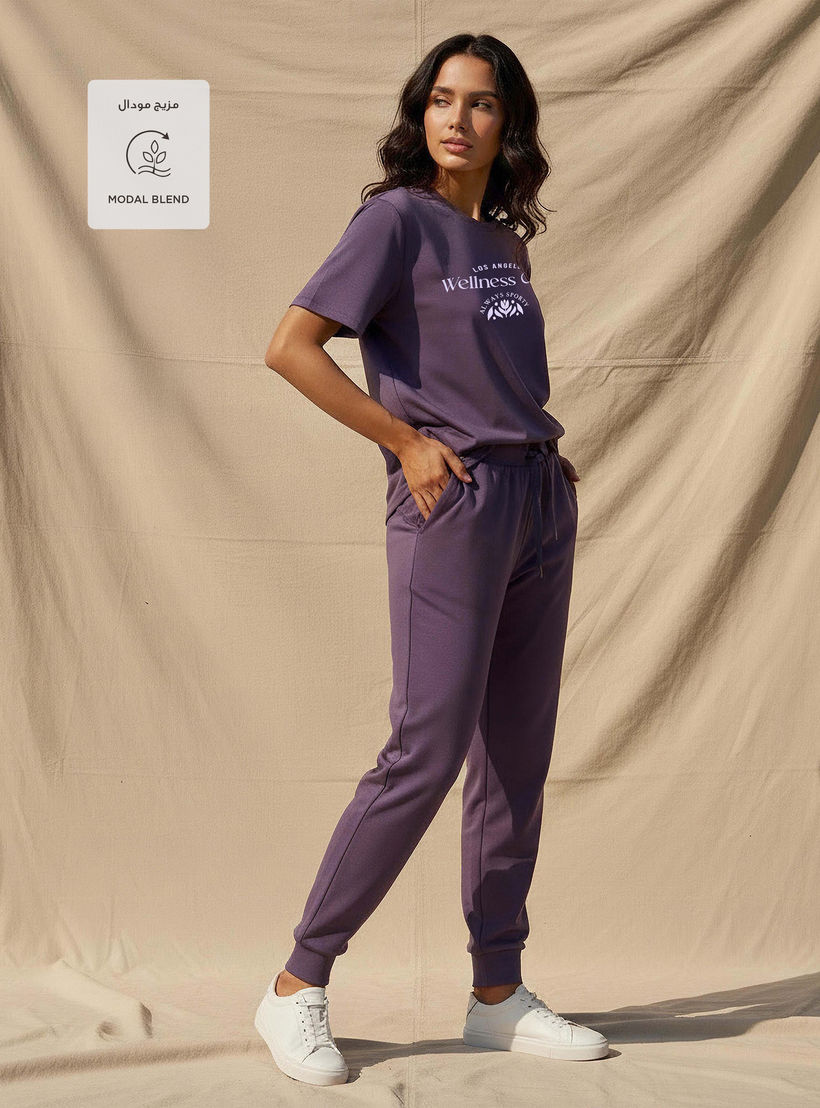 بنطلون رياضي ناعم بخصر رباط للنساء-women-clothing-bottoms-joggers-image-3