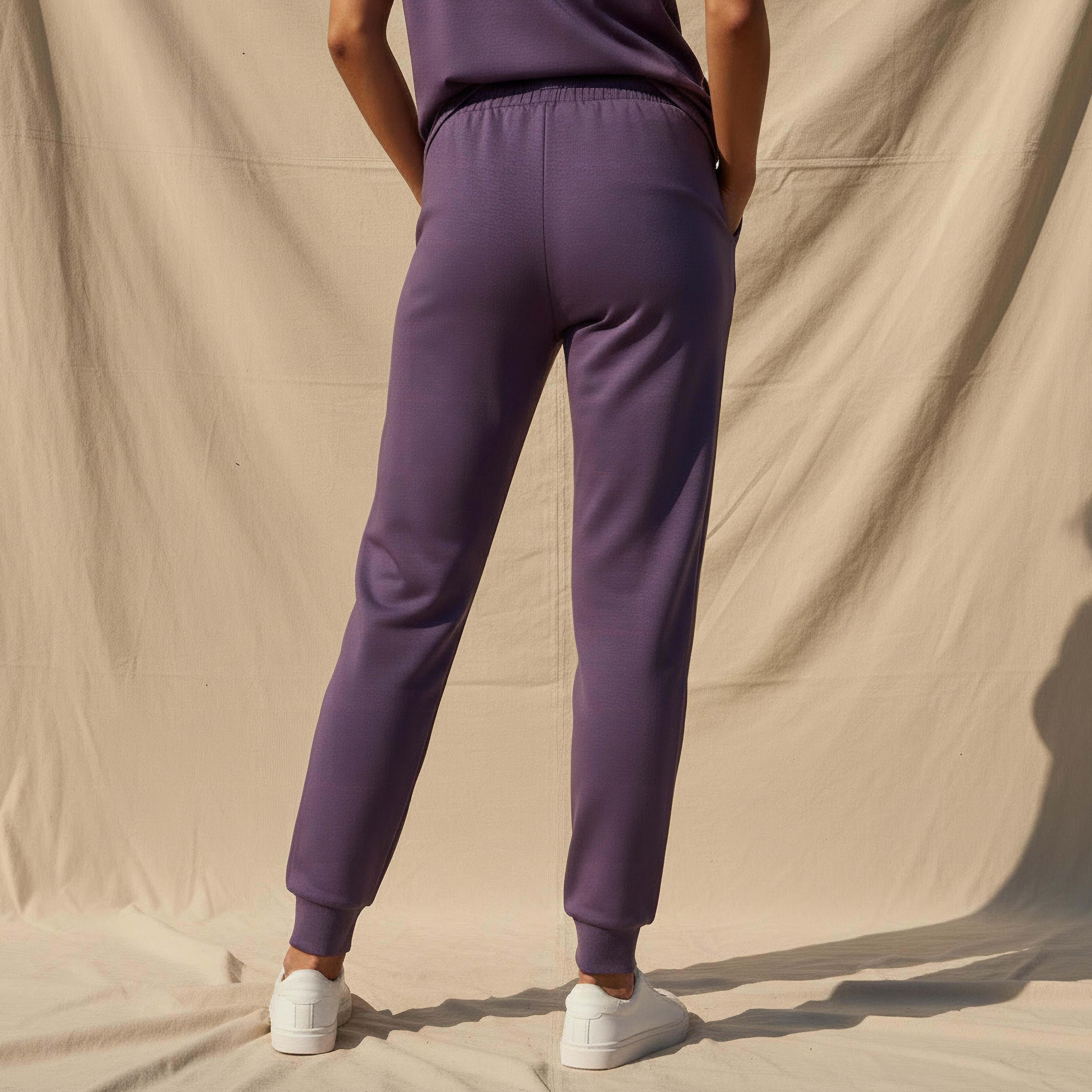 بنطلون رياضي ناعم بخصر رباط للنساء-women-clothing-bottoms-joggers-image-4