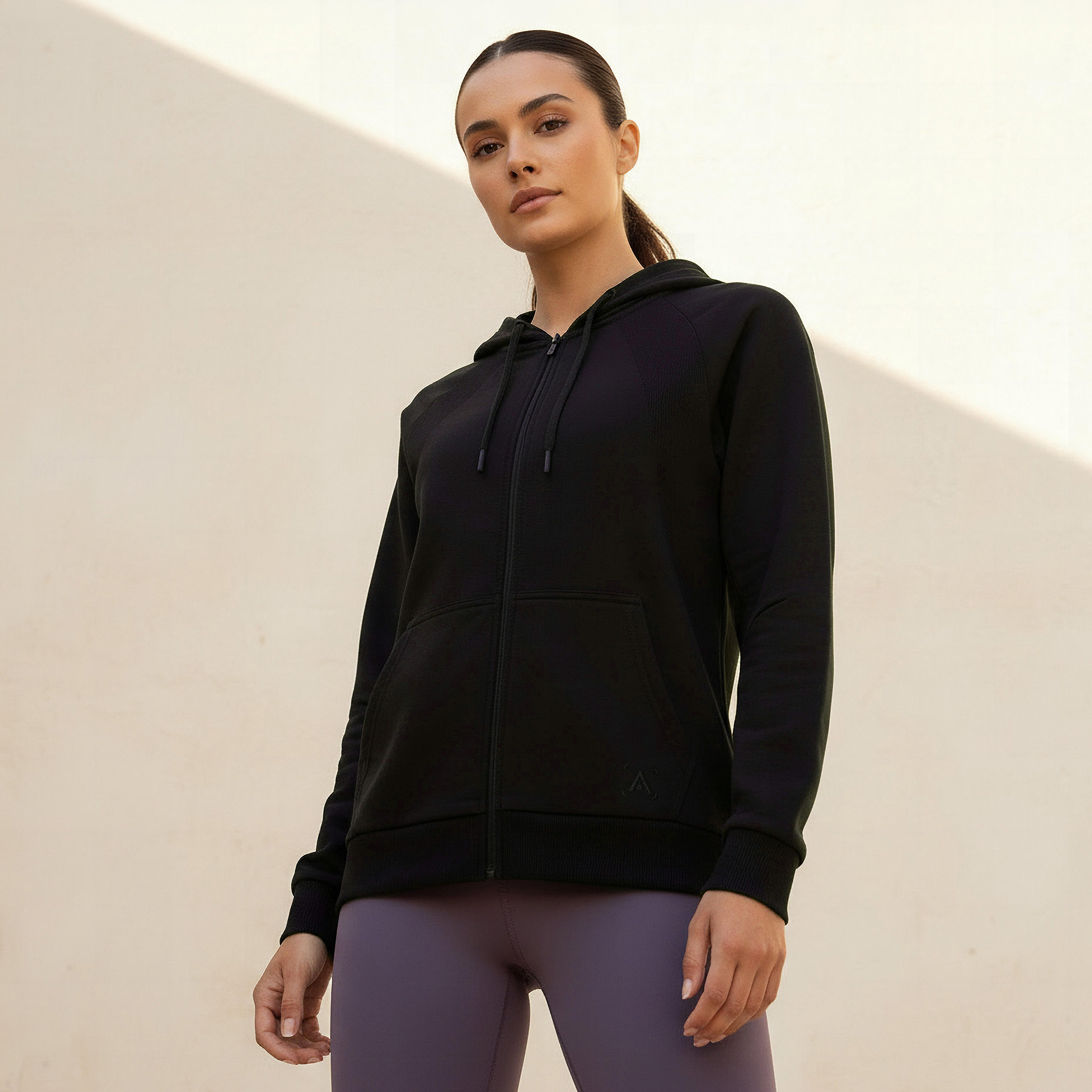 هودي بسحاب إغلاق للنساء-women-clothing-sportswearandactivewear-hoodiesandsweatshirts-image-1