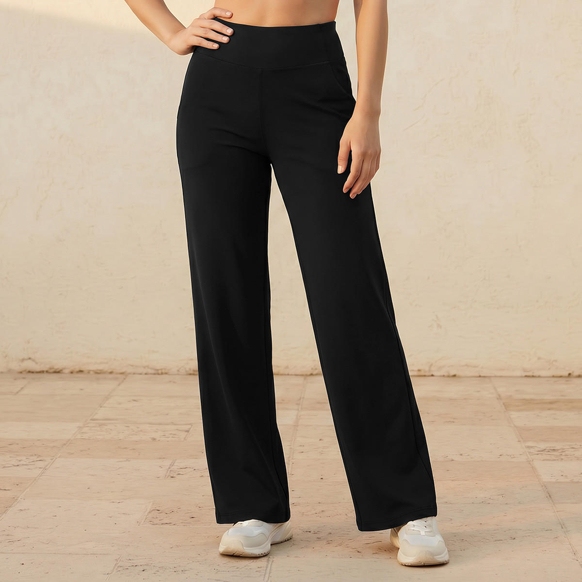 بنطلون رياضي واسع الساقين-women-clothing-bottoms-joggers-image-1