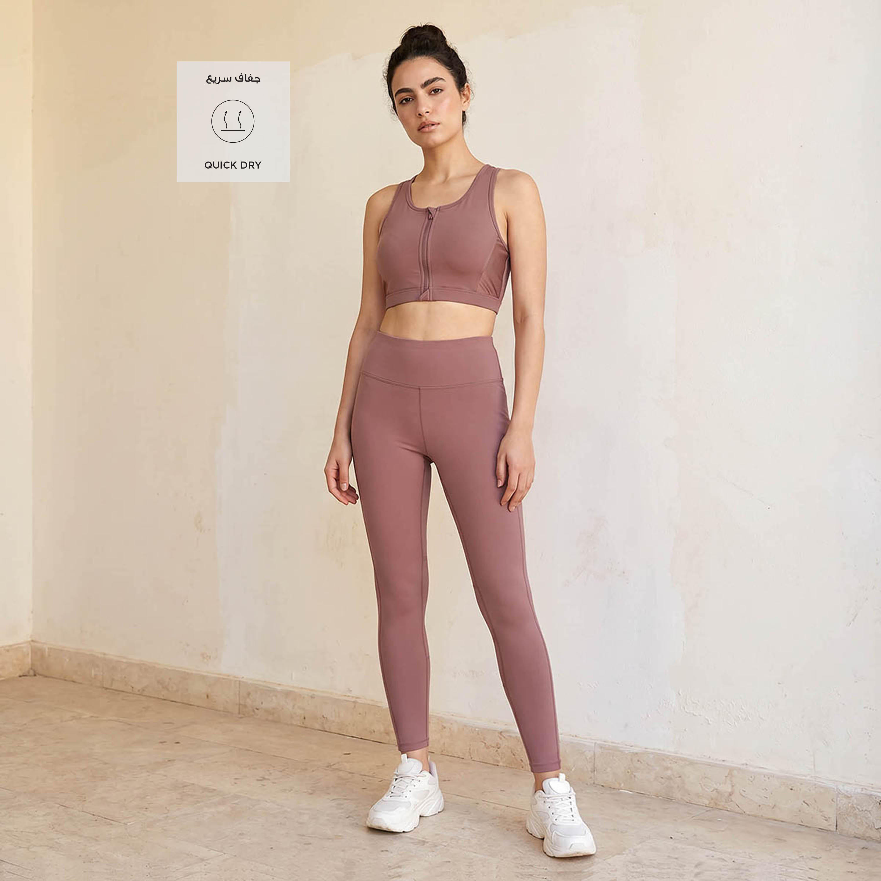 صدريّة رياضية مبطنة قابلة للتمدد في اتجاهين بسحّاب إغلاق-women-clothing-lingerie-bras-image-3