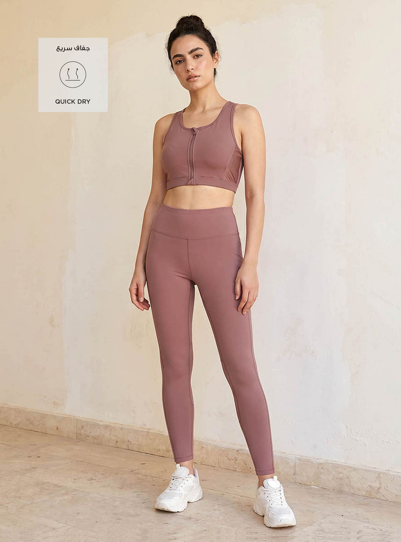 صدريّة رياضية مبطنة قابلة للتمدد في اتجاهين بسحّاب إغلاق-women-clothing-lingerie-bras-image-3