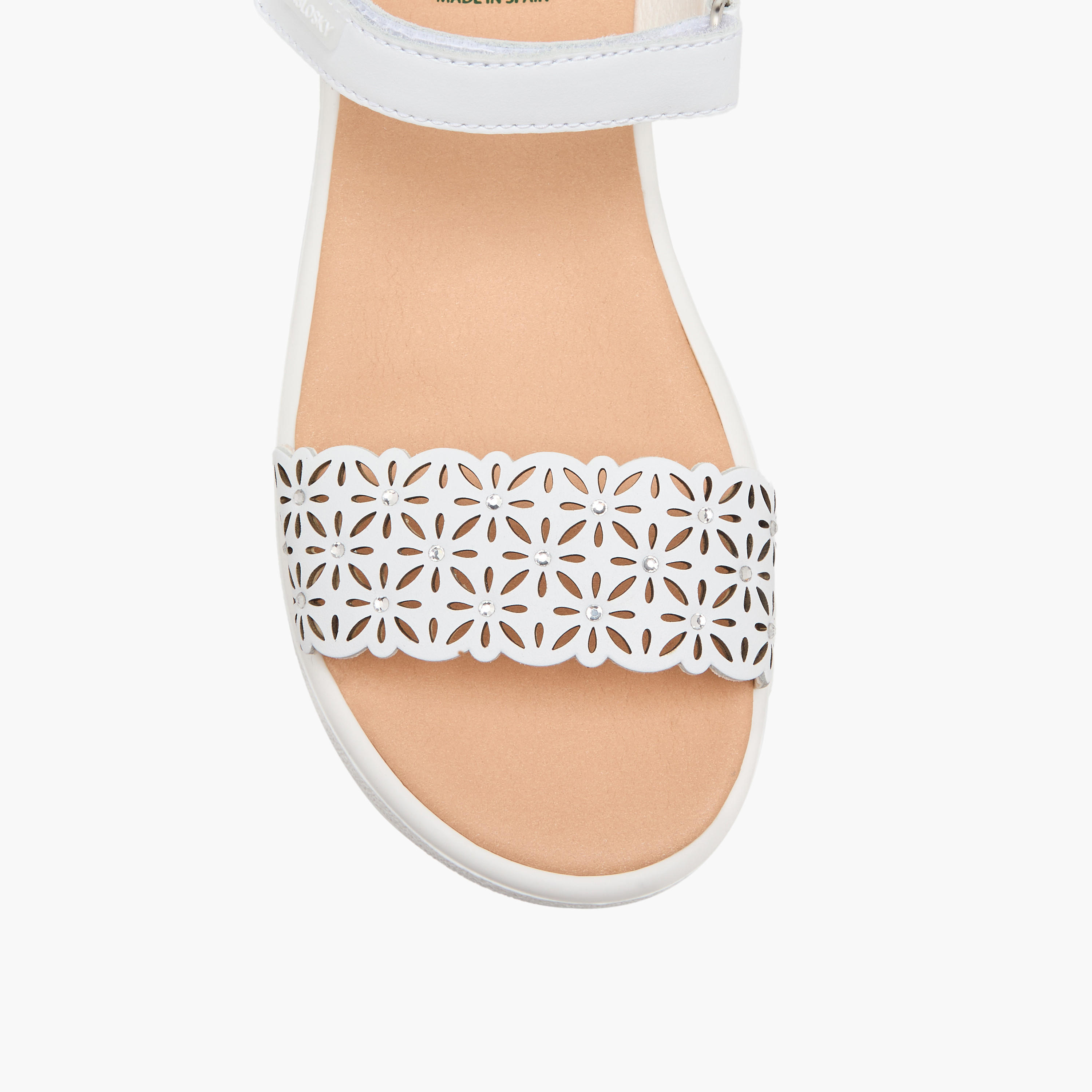 Pablosky Girls Floral Cutout Leather Sandals-girls-shoes-sandals-image-3