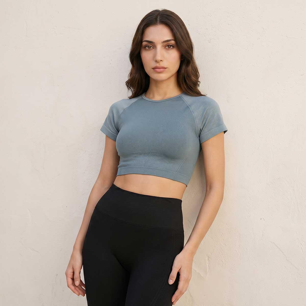 تيشيرت رياضي قصير بفتحة-sports-women-clothing-tshirtsandvests-image-1