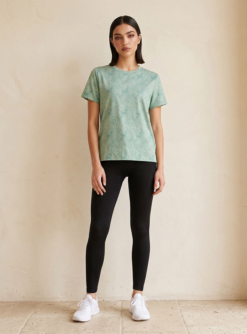 Textured 2 Way Stretch T-shirt-women-clothing-tshirts-image-3
