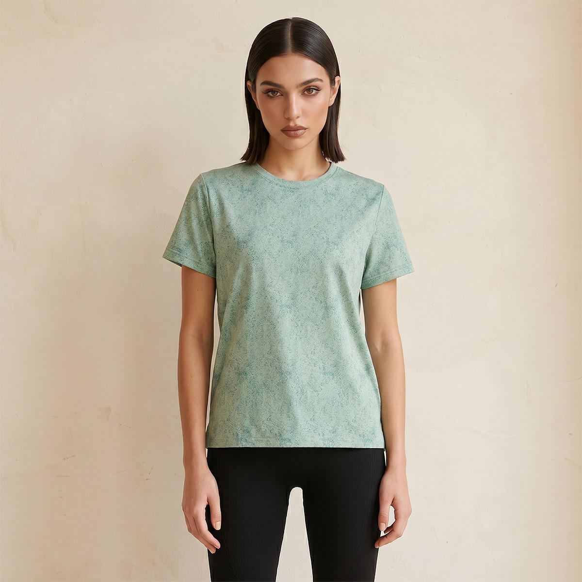 Textured 2 Way Stretch T-shirt-women-clothing-tshirts-image-5