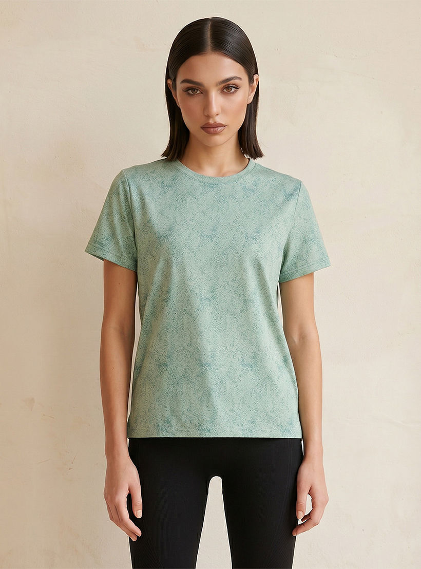Textured 2 Way Stretch T-shirt-women-clothing-tshirts-image-5