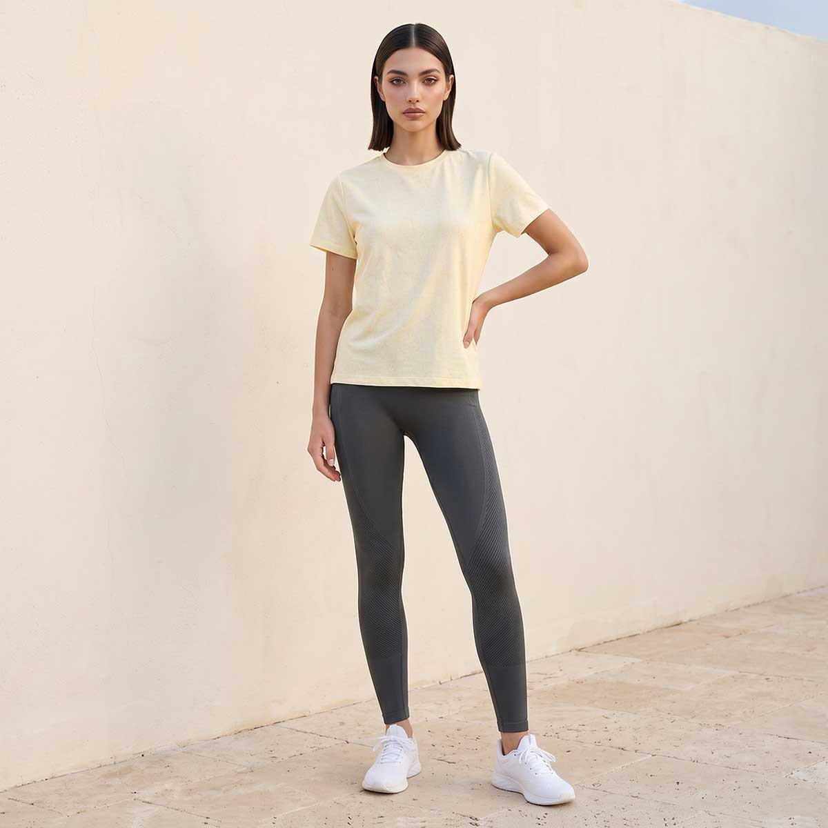 Textured 2 Way Stretch T-shirt-women-clothing-tshirts-image-3
