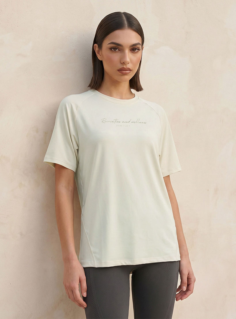 تيشيرت مطاطي باتجاهين بطبعات-sports-women-clothing-tshirtsandvests-image-1