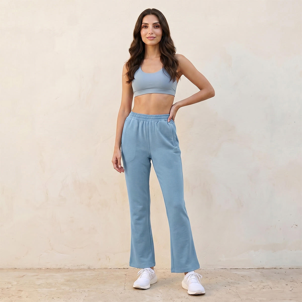 بنطلون رياضي واسع قابل للتمدد في اتجاهين-women-clothing-bottoms-joggers-image-3
