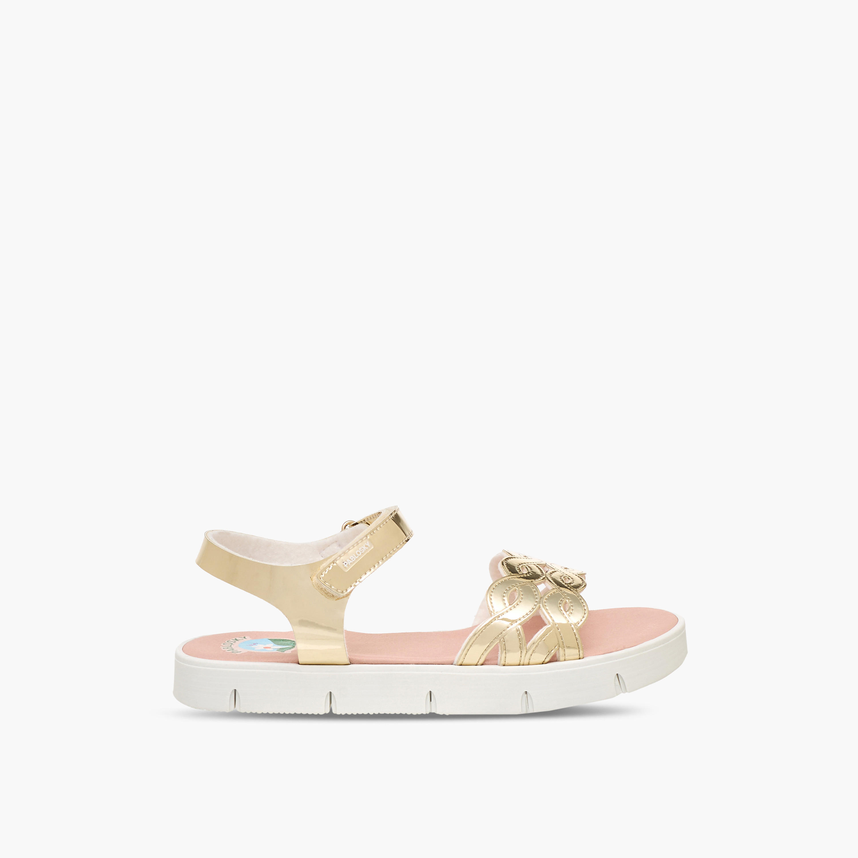 Pablosky Girls Metallic Hook & Loop Sandals-girls-shoes-sandals-image-2