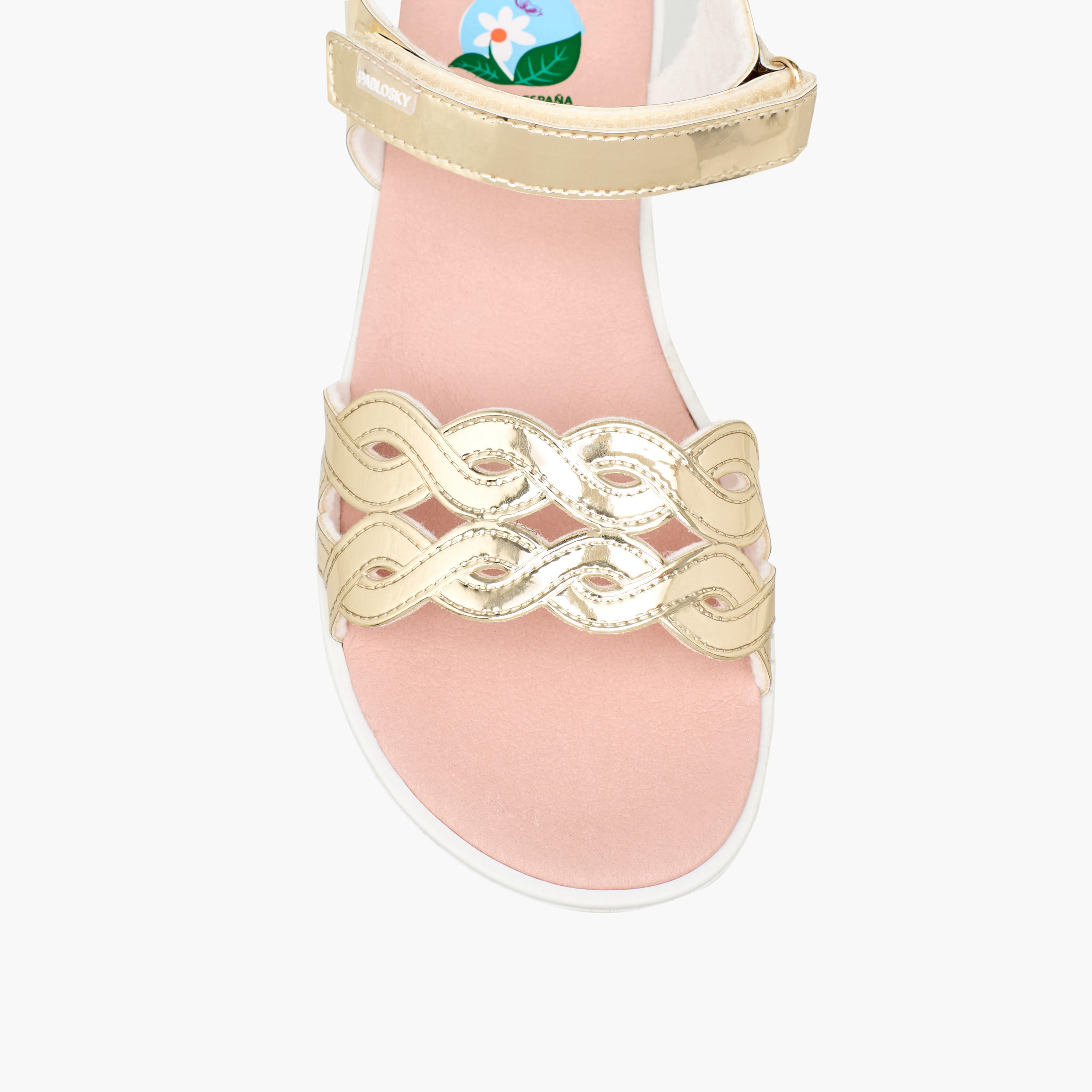 Pablosky Girls Metallic Hook & Loop Sandals-girls-shoes-sandals-image-3