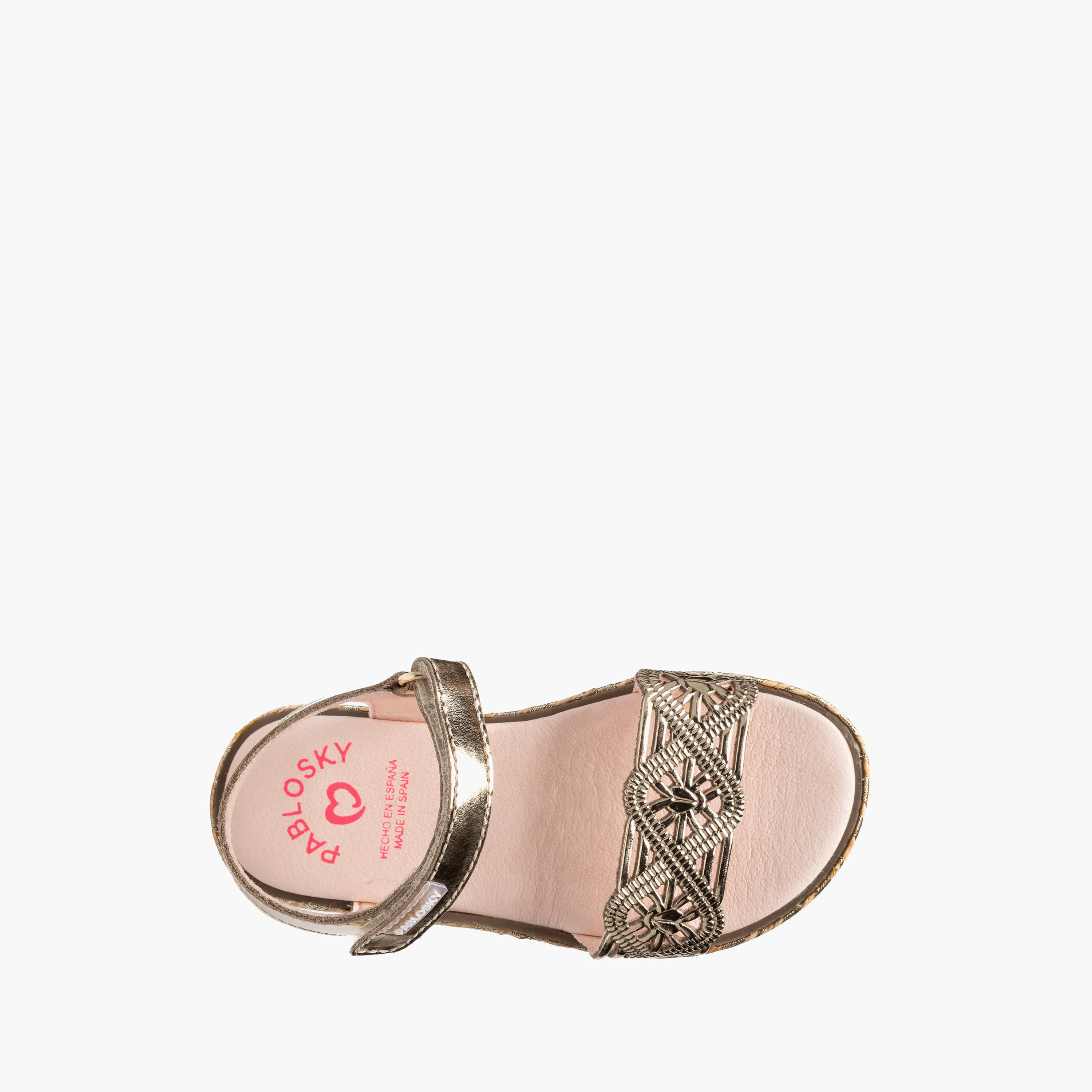 صندل جلد بشريط إغلاق لاصق للبنات من بابلوسكي-girls-shoes-sandals-image-4