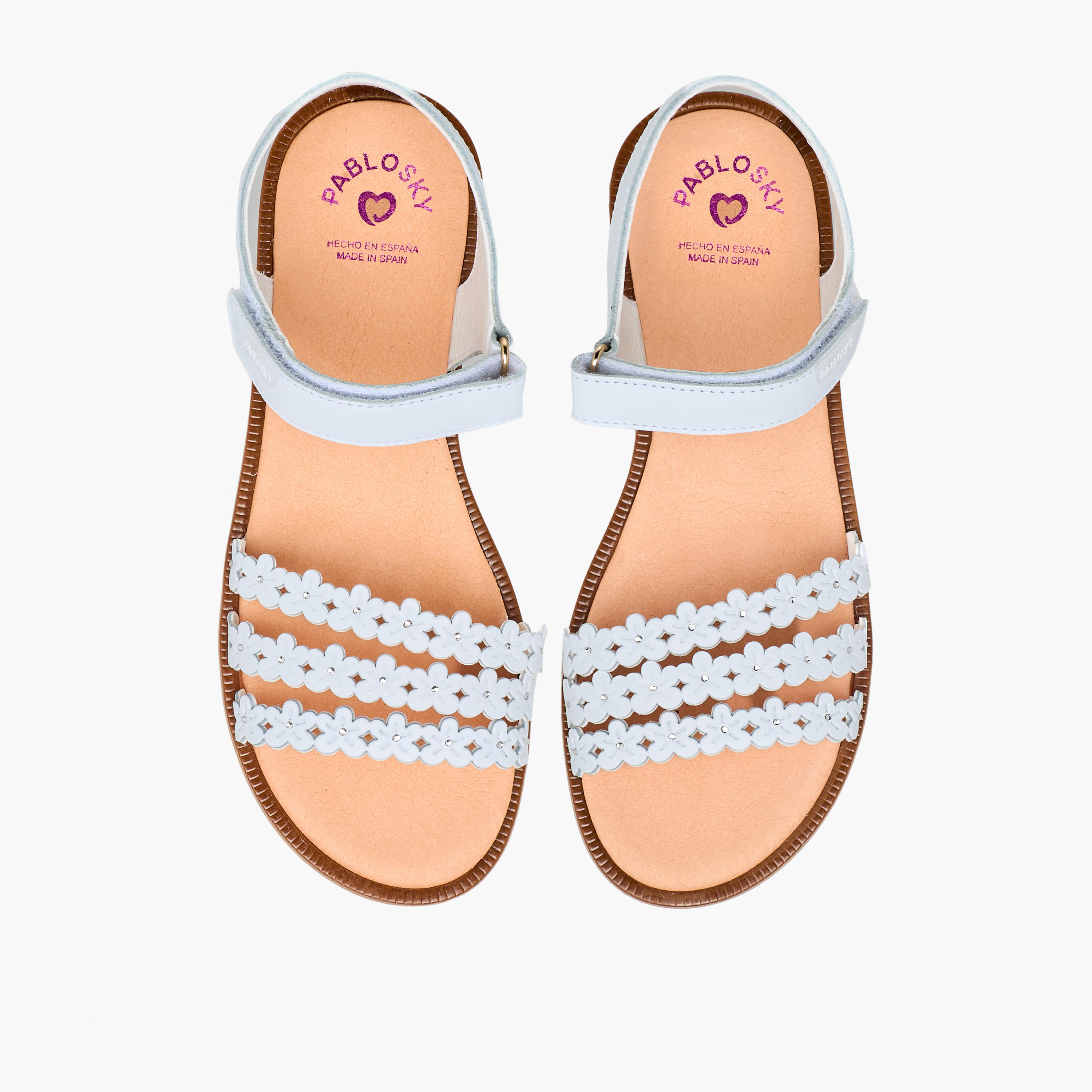 صندل بتصميم أزهار وشريط إغلاق لاصق للبنات من بابلوسكي-girls-shoes-sandals-image-1