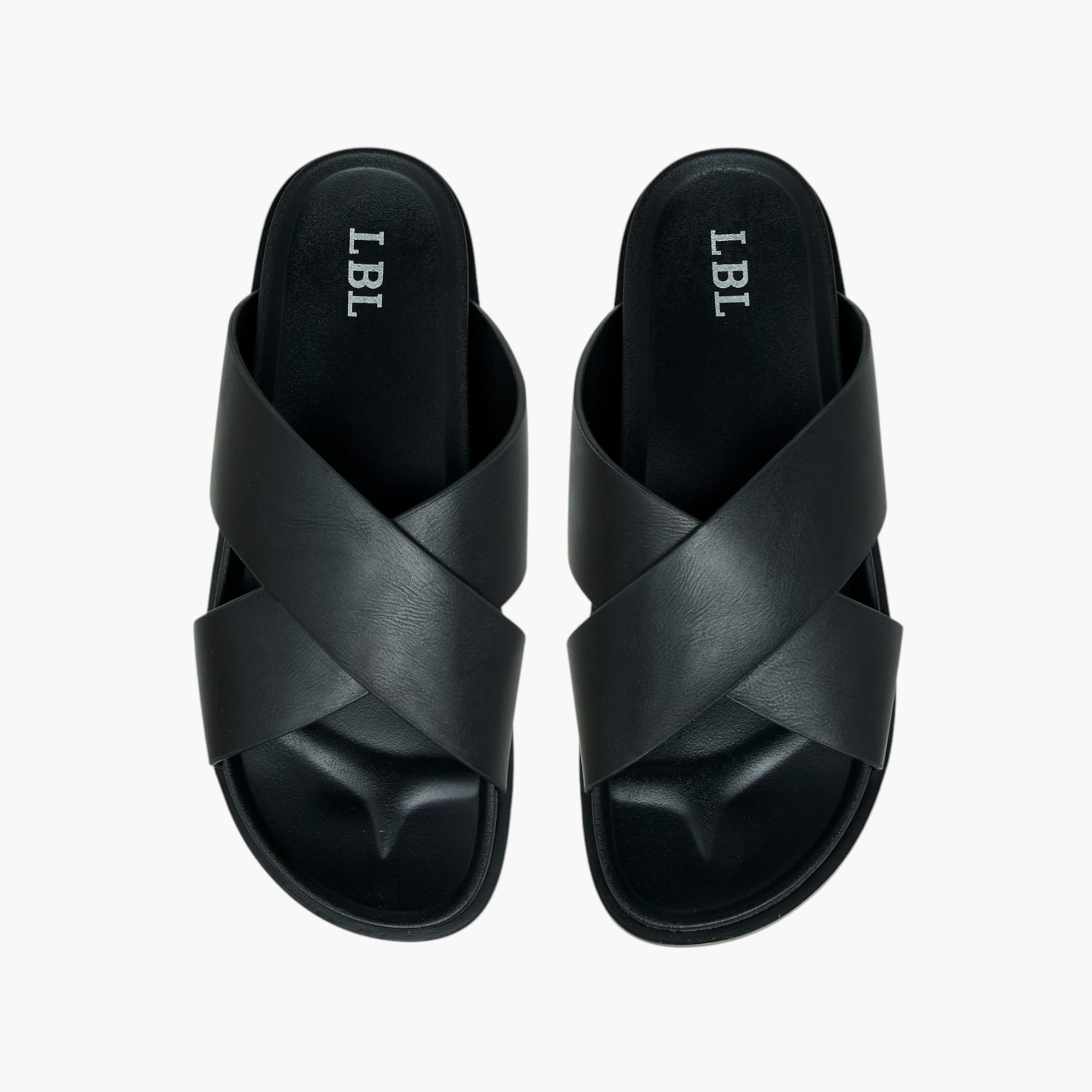 LBL by Shoexpress Cross Strap Slip-On Sandals-men-shoes-sandals-image-1
