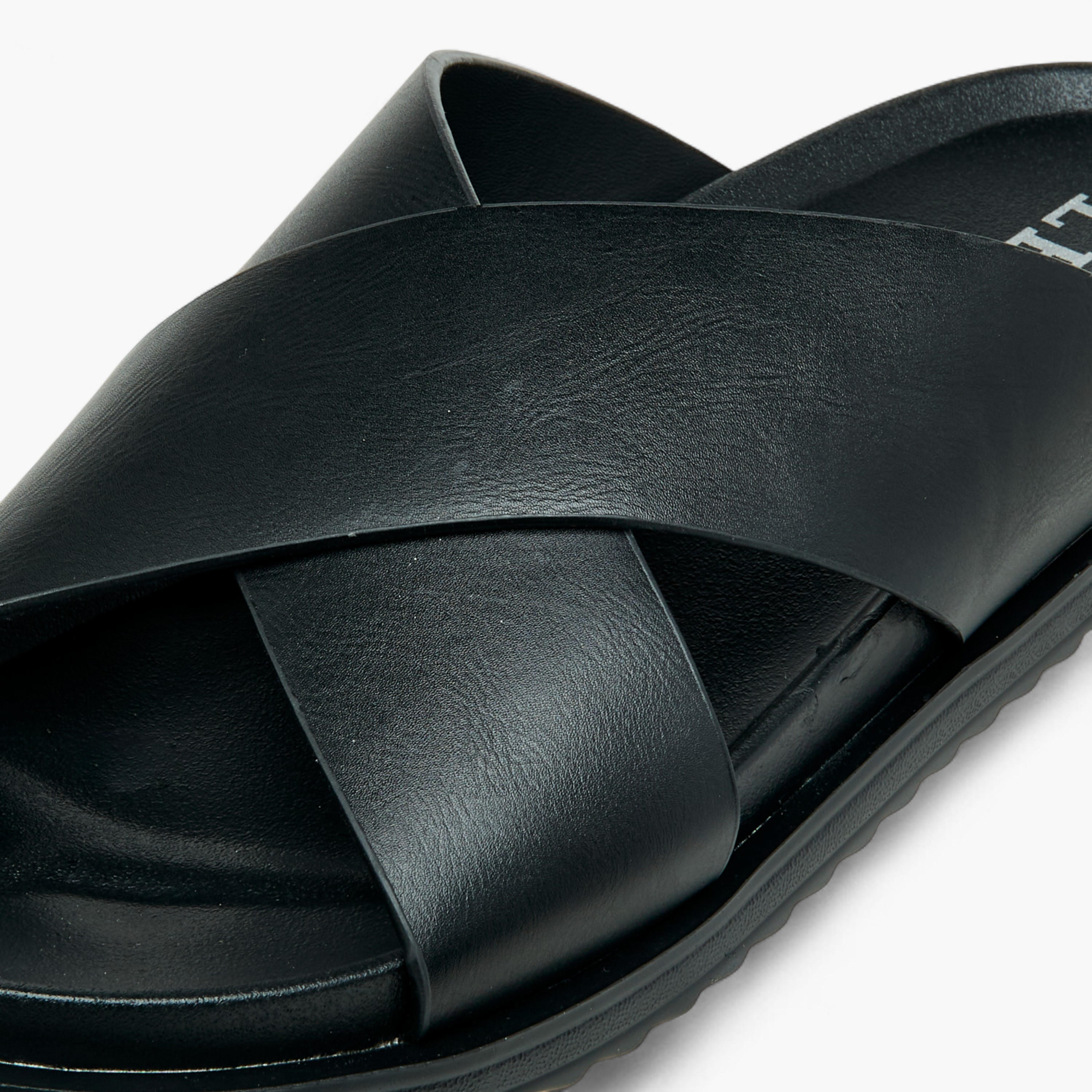 LBL by Shoexpress Cross Strap Slip-On Sandals-men-shoes-sandals-image-4