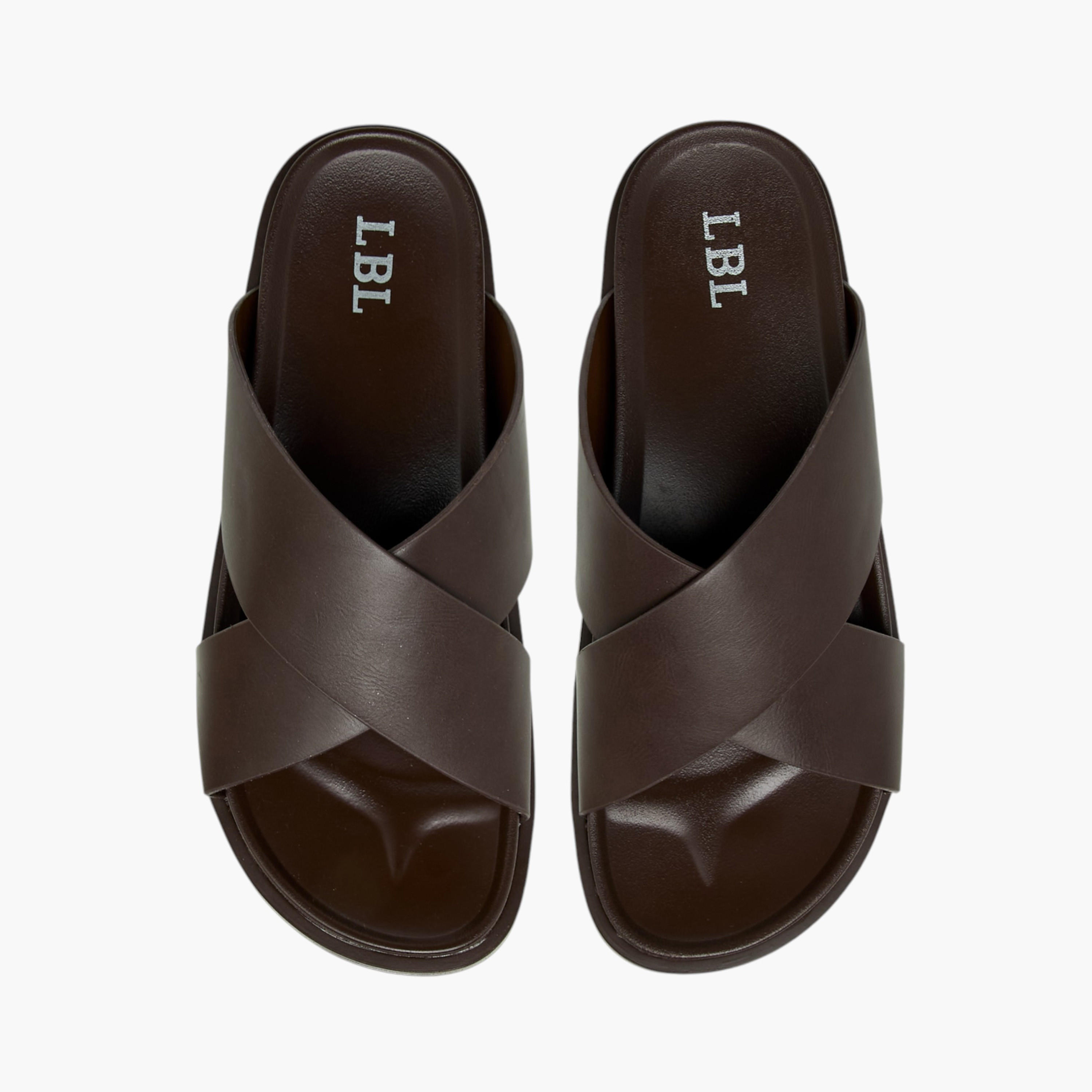 LBL by Shoexpress Cross Strap Slip-On Sandals-men-shoes-sandals-image-1