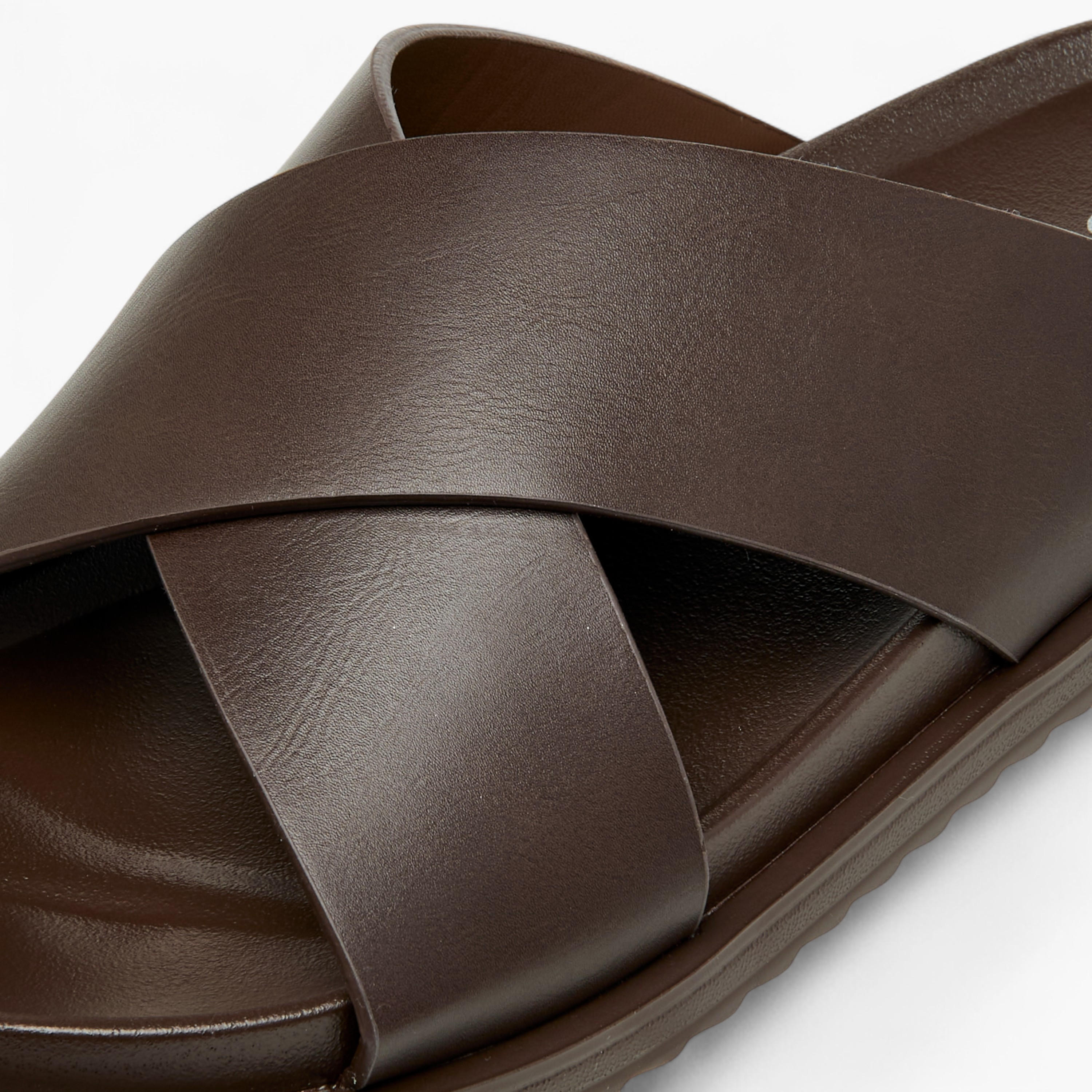 LBL by Shoexpress Cross Strap Slip-On Sandals-men-shoes-sandals-image-4