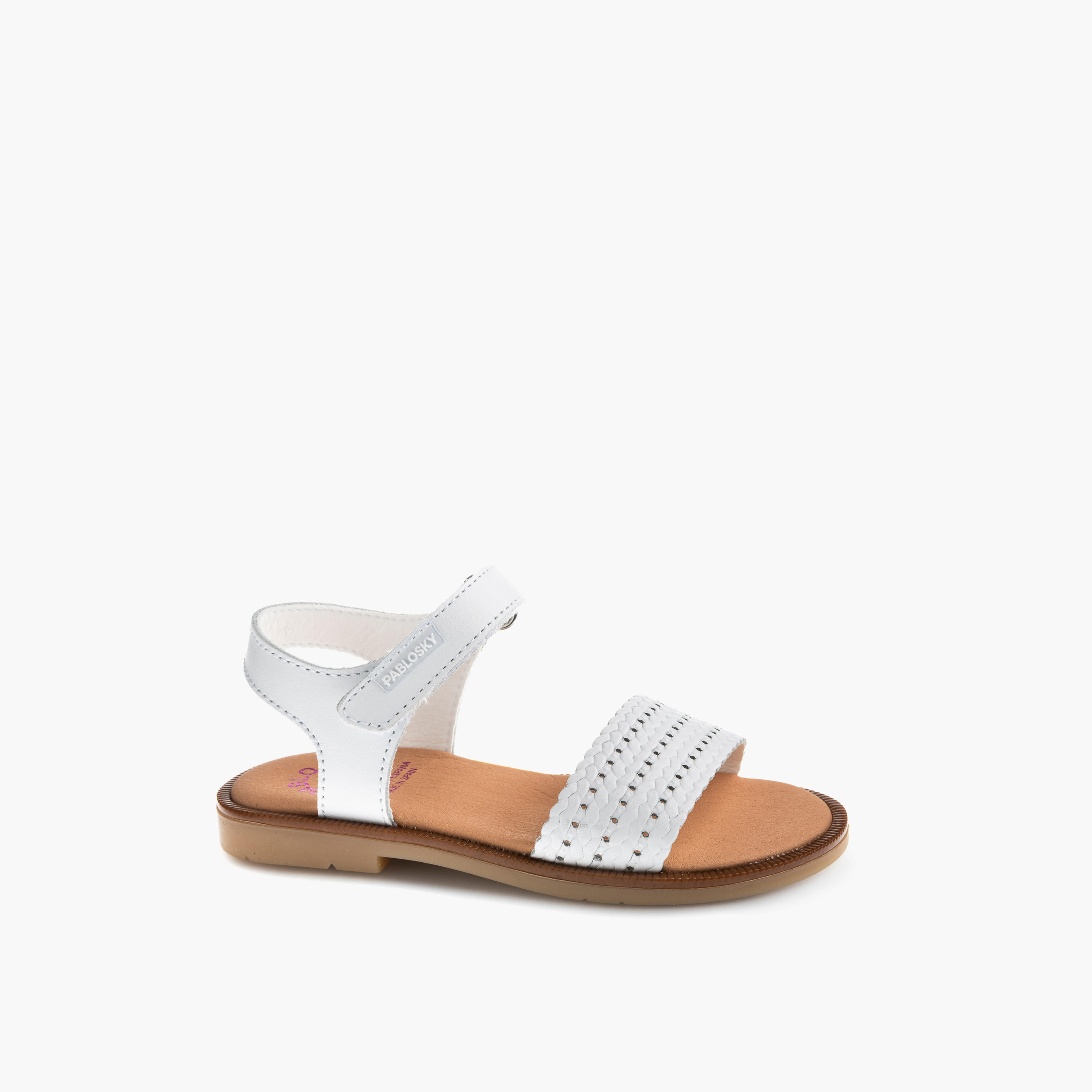 Pablosky Girls Hook & Loop Leather Sandals-girls-shoes-sandals-image-1