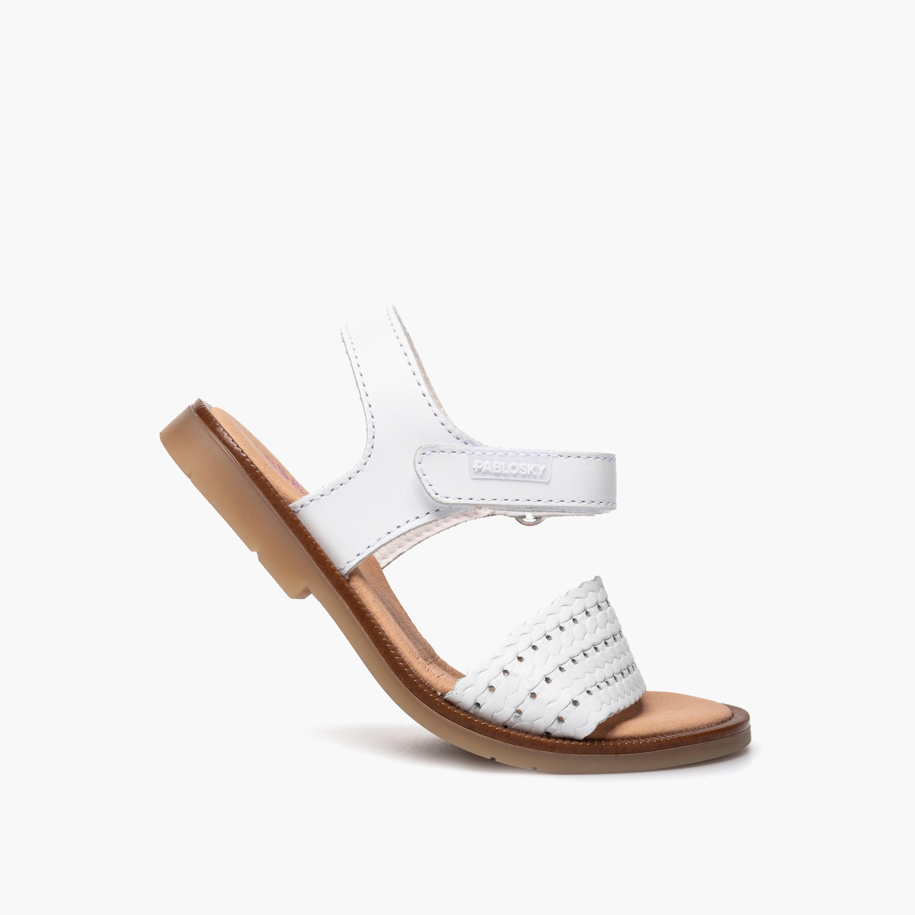 Pablosky Girls Hook & Loop Leather Sandals-girls-shoes-sandals-image-5