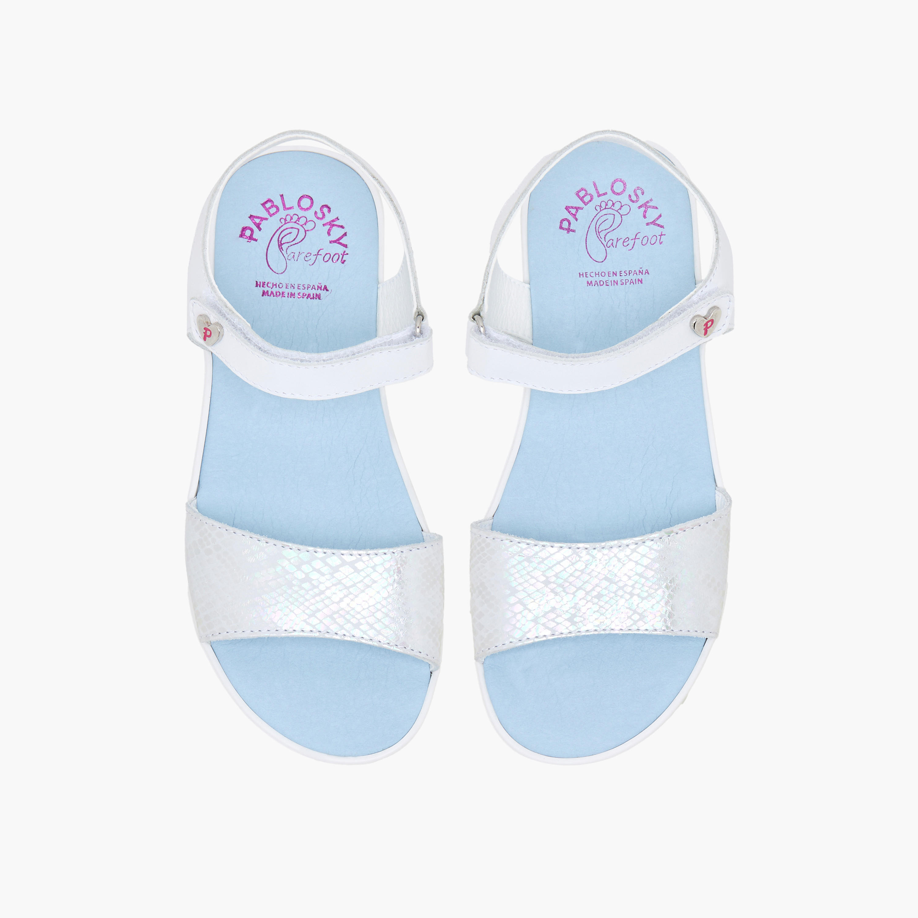 Pablosky Girls Metallic Strap Hook & Loop Sandals-girls-shoes-sandals-image-1