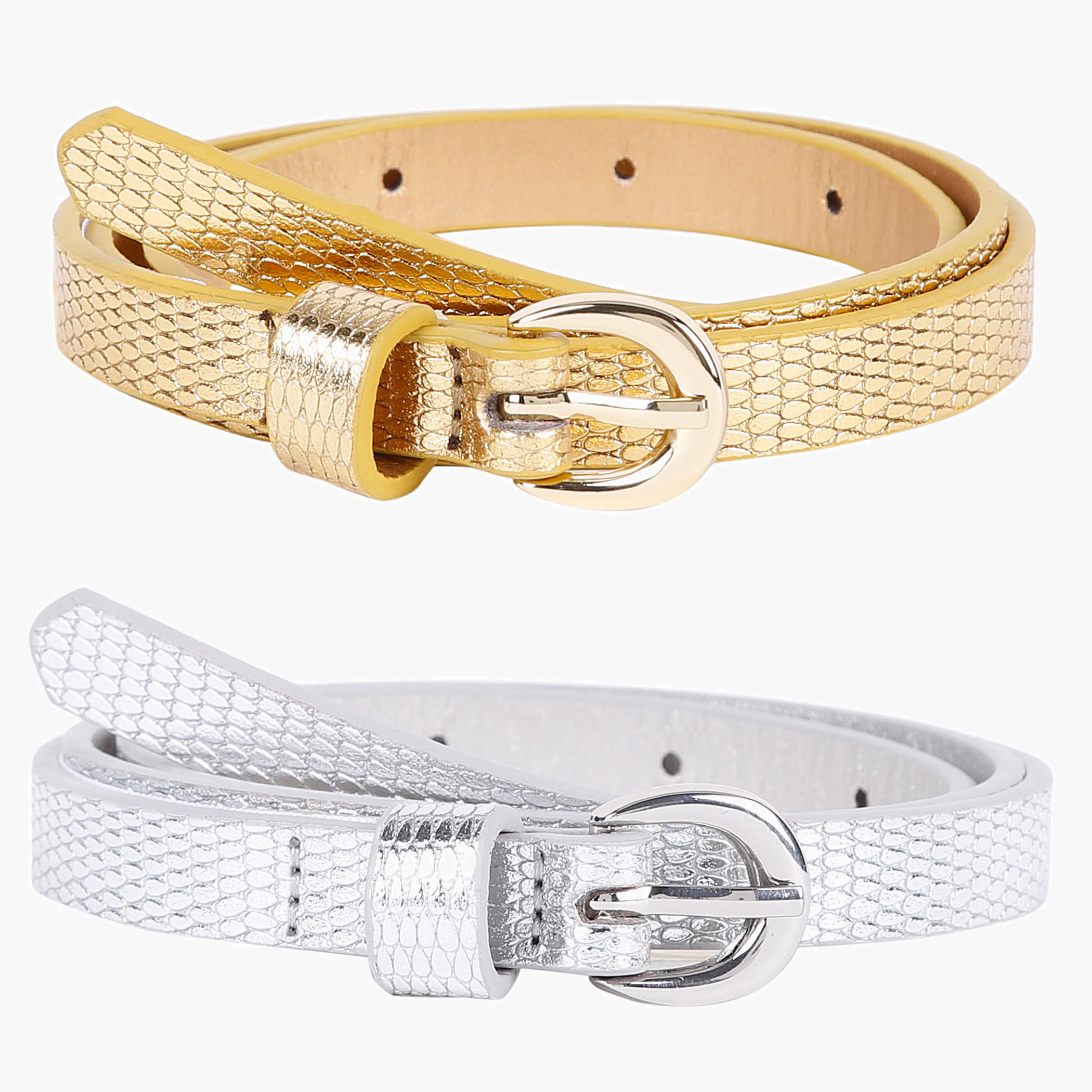 Croc Print Belt - Pack of 2-women-clothingaccessories-belts-image-1