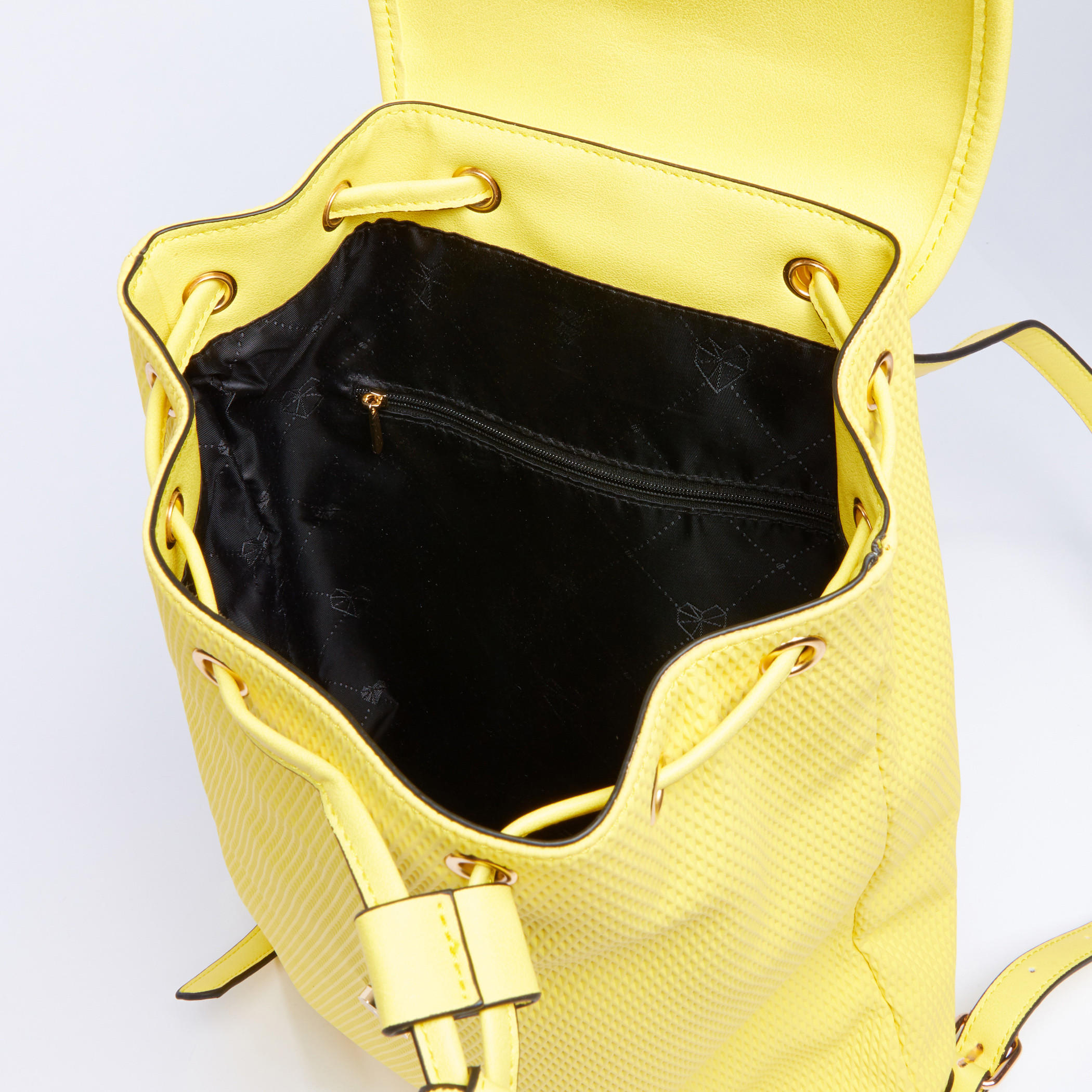 حقيبة ظهر بارزة الملمس برباط وحمّالات قابلة للتعديل-women-bagsandwallets-handbags-image-1