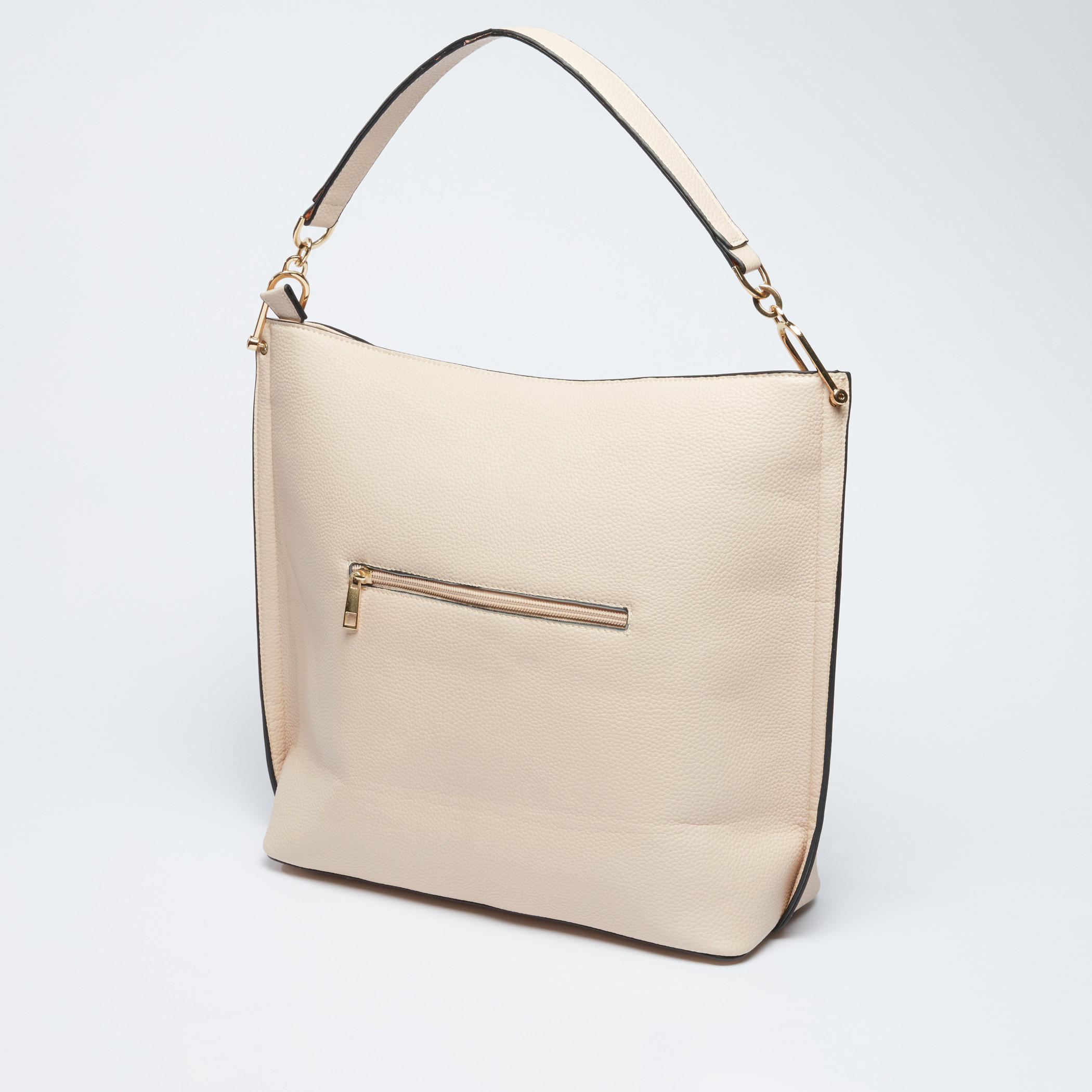 حقيبة يد بارزة الملمس بسحّاب إغلاق وحزام سلسلة ميتاليك-women-bagsandwallets-handbags-image-3