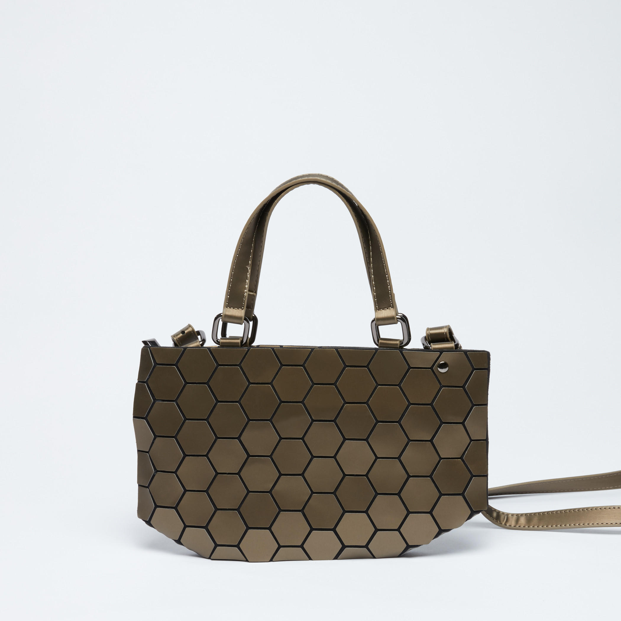 Textured Handbag with Zip Closure and Adjustable Strap-women-bagsandwallets-handbags-image-1