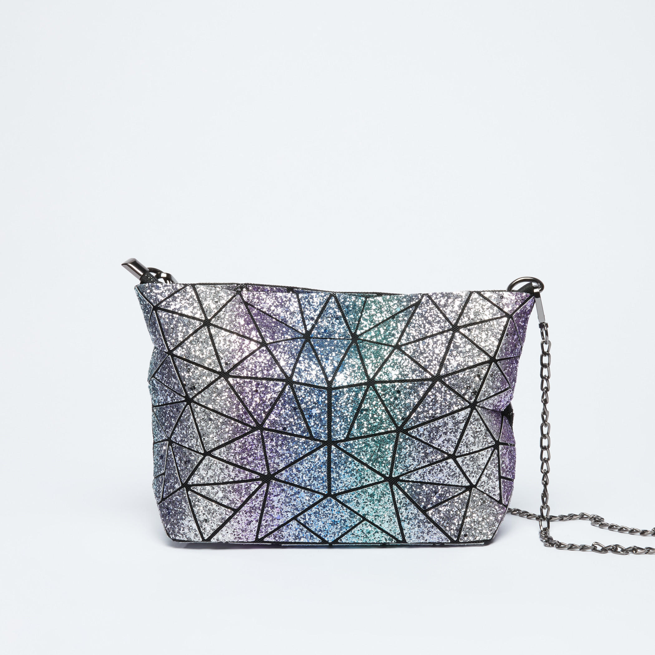 حقيبة بحمالة بارزة الملمس بسحاب إغلاق وحزام سلسلة-women-bagsandwallets-handbags-image-4