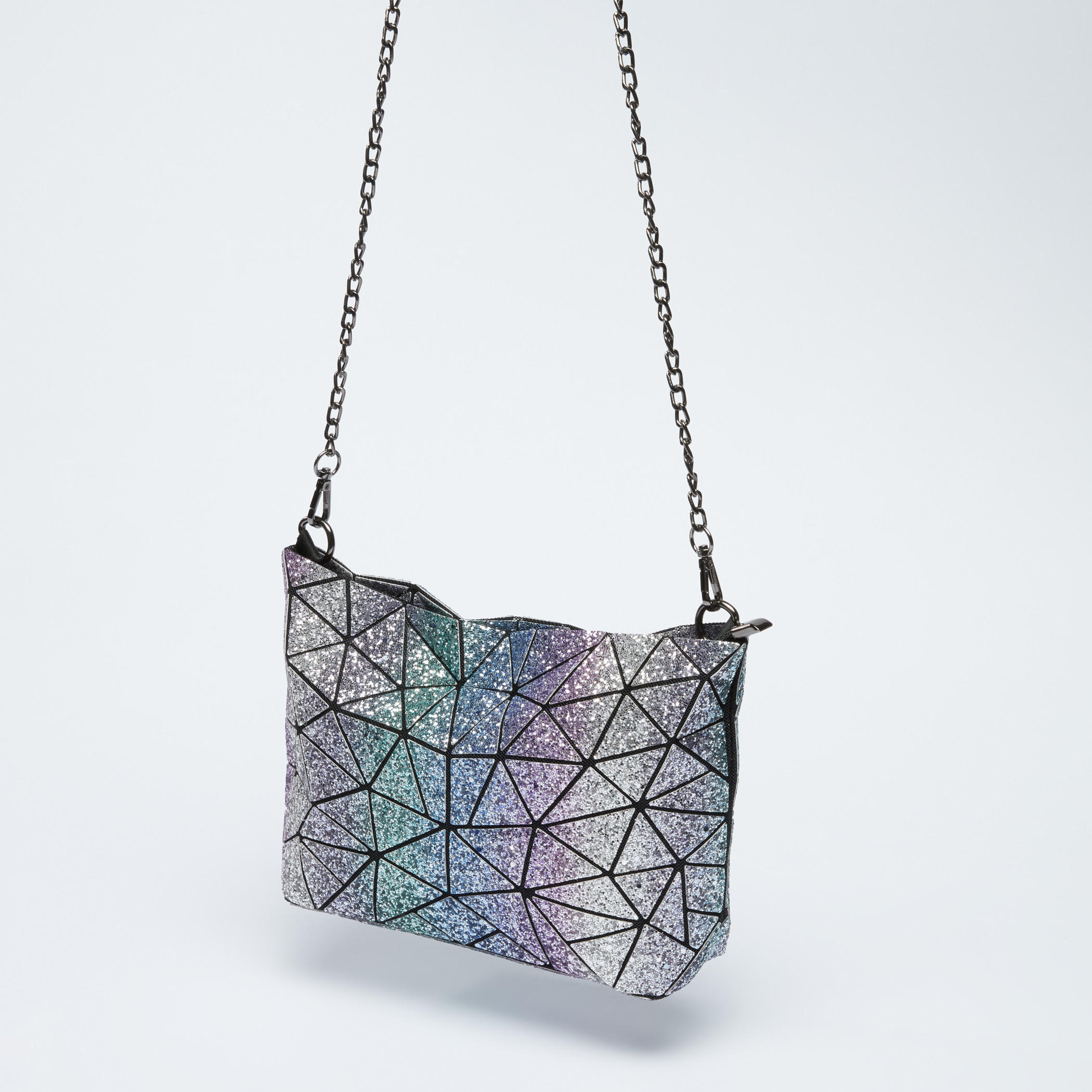 حقيبة بحمالة بارزة الملمس بسحاب إغلاق وحزام سلسلة-women-bagsandwallets-handbags-image-2